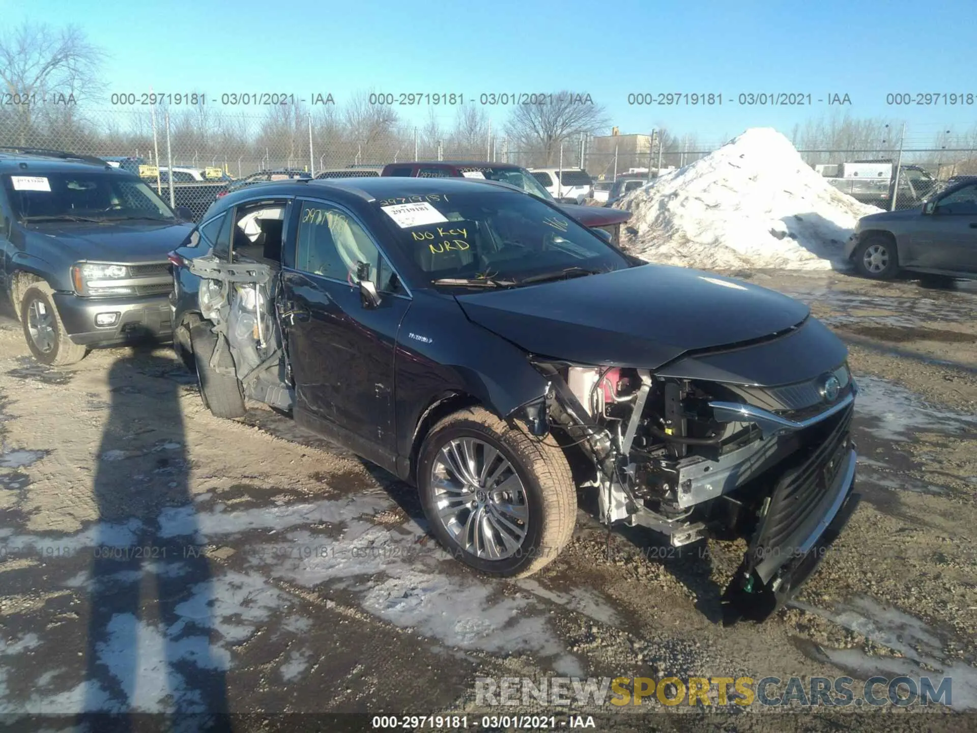 1 Photograph of a damaged car JTEAAAAH4MJ014605 TOYOTA VENZA 2021