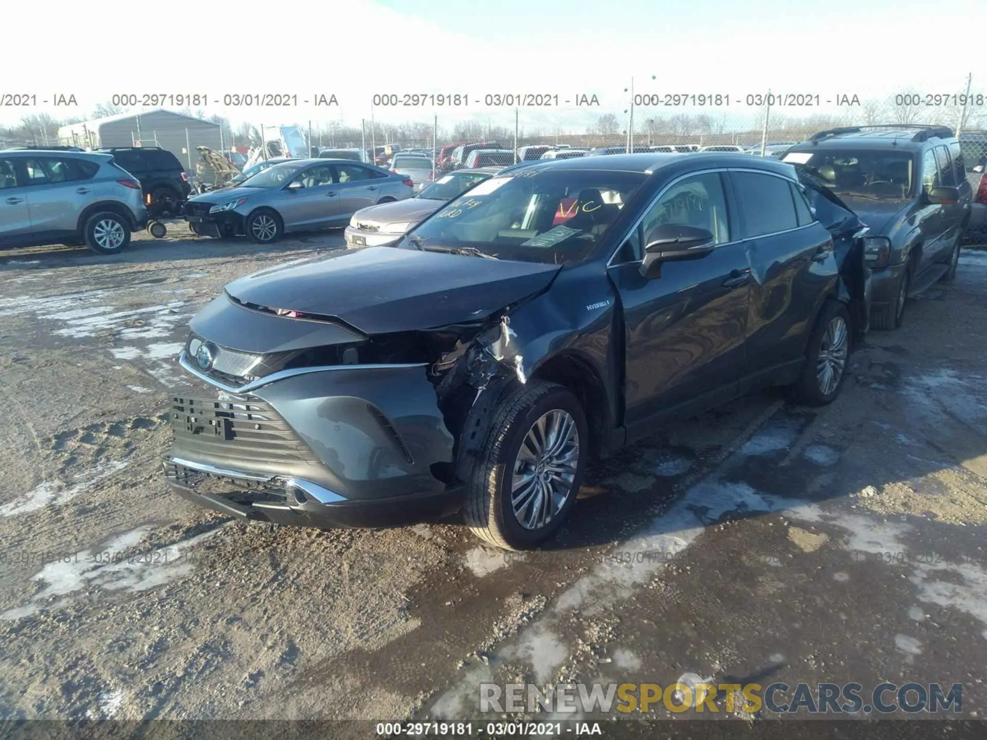 2 Photograph of a damaged car JTEAAAAH4MJ014605 TOYOTA VENZA 2021