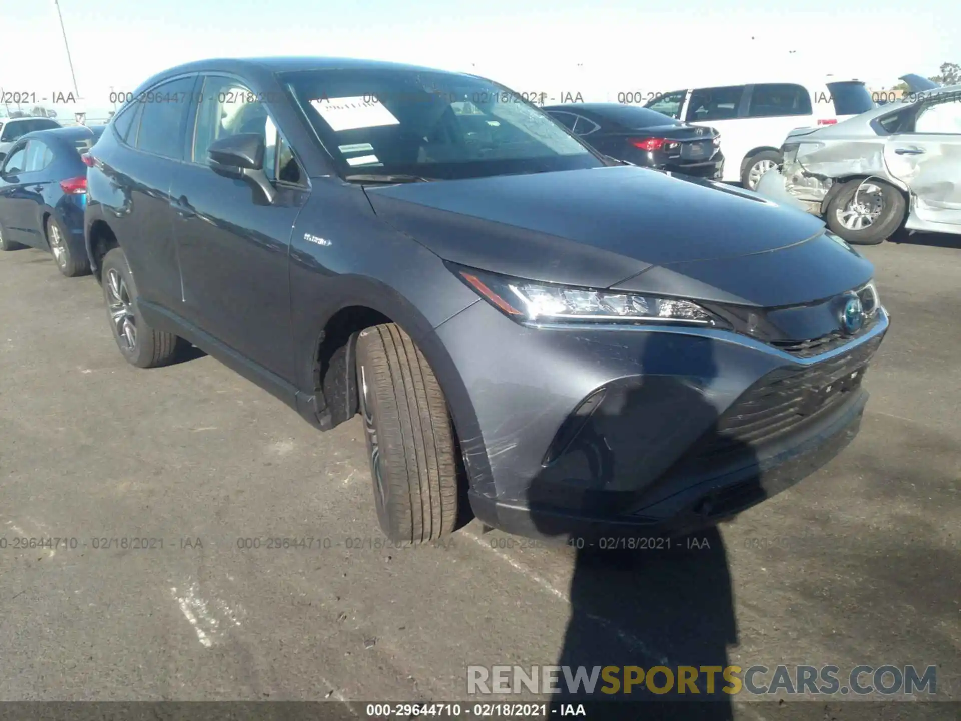 1 Photograph of a damaged car JTEAAAAH4MJ021599 TOYOTA VENZA 2021