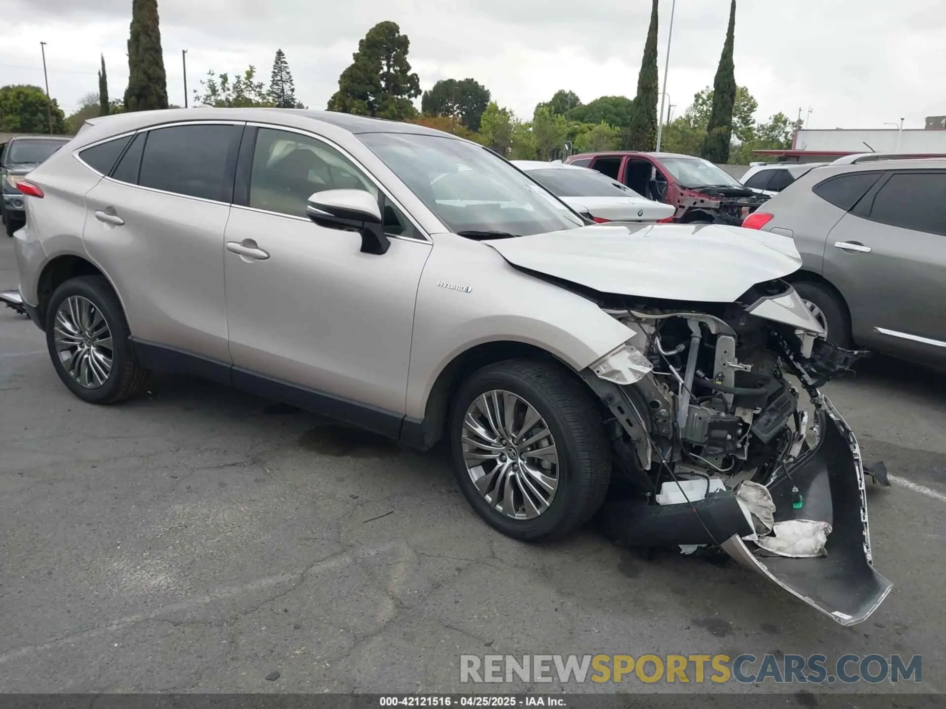 1 Photograph of a damaged car JTEAAAAH4MJ045675 TOYOTA VENZA 2021