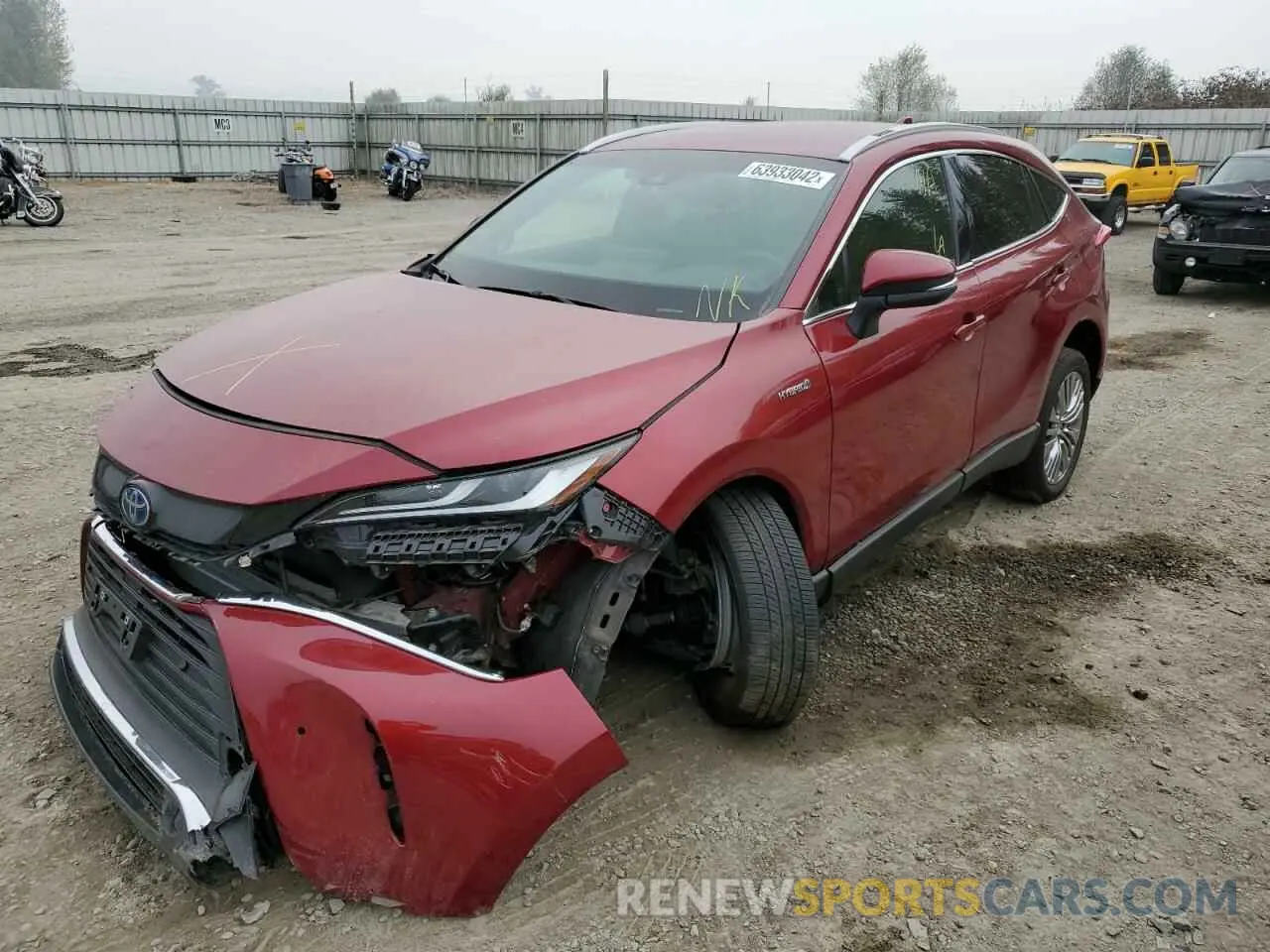 2 Photograph of a damaged car JTEAAAAH5MJ020770 TOYOTA VENZA 2021