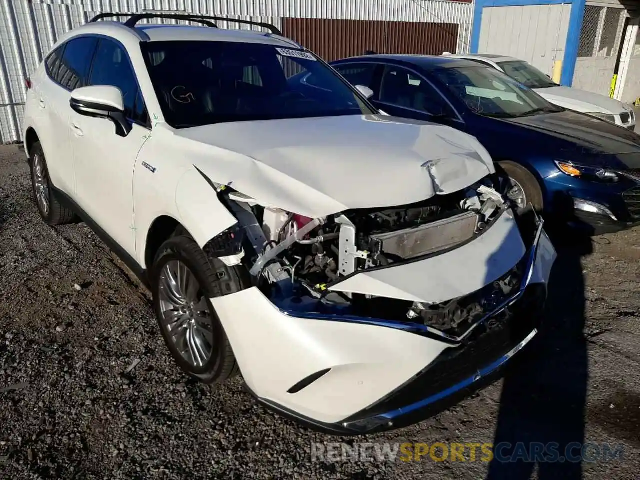 1 Photograph of a damaged car JTEAAAAH5MJ046267 TOYOTA VENZA 2021