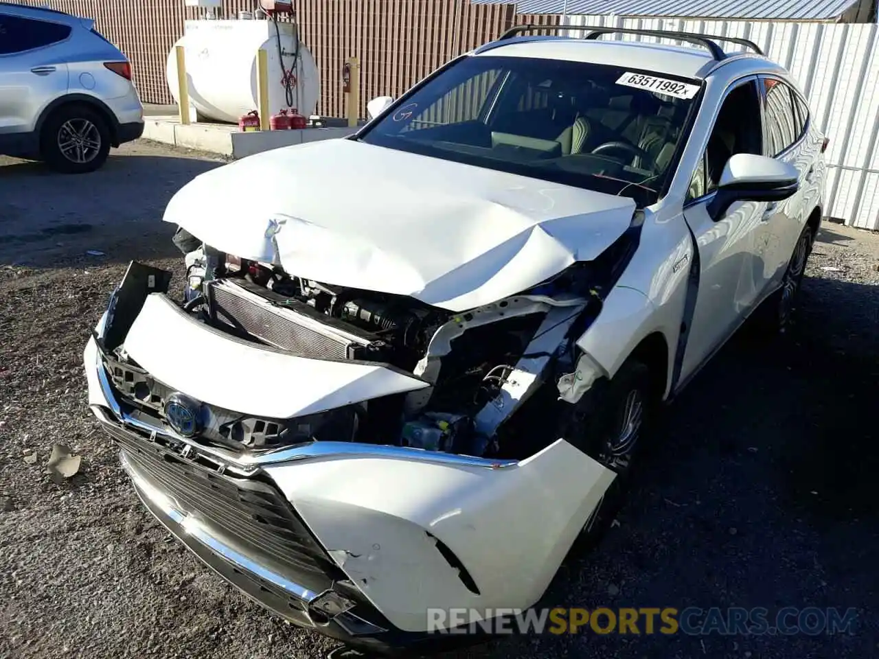 2 Photograph of a damaged car JTEAAAAH5MJ046267 TOYOTA VENZA 2021