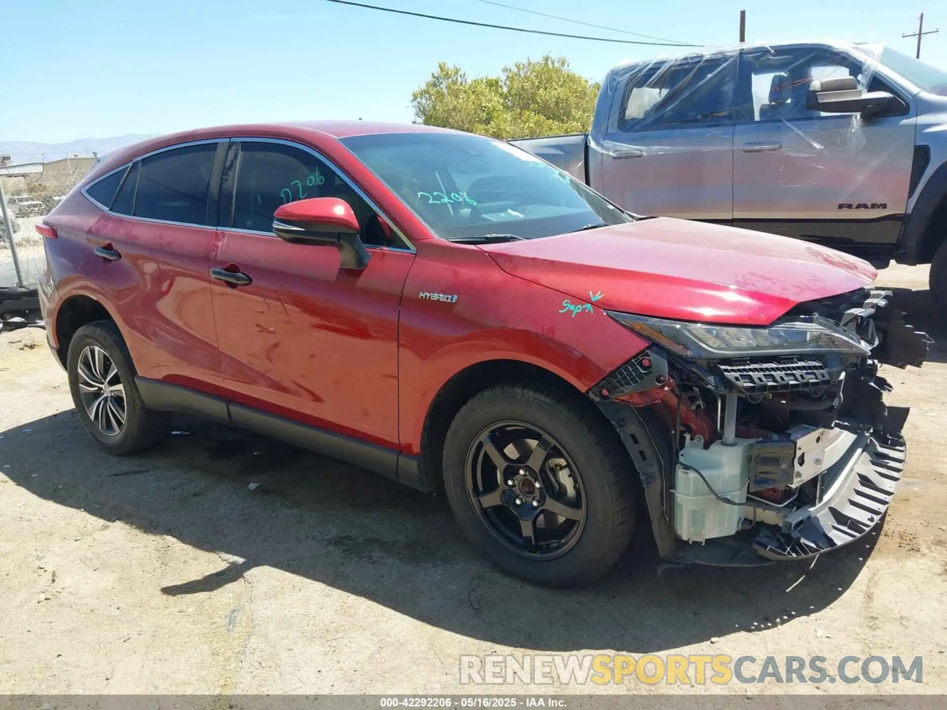 1 Photograph of a damaged car JTEAAAAH5MJ070861 TOYOTA VENZA 2021