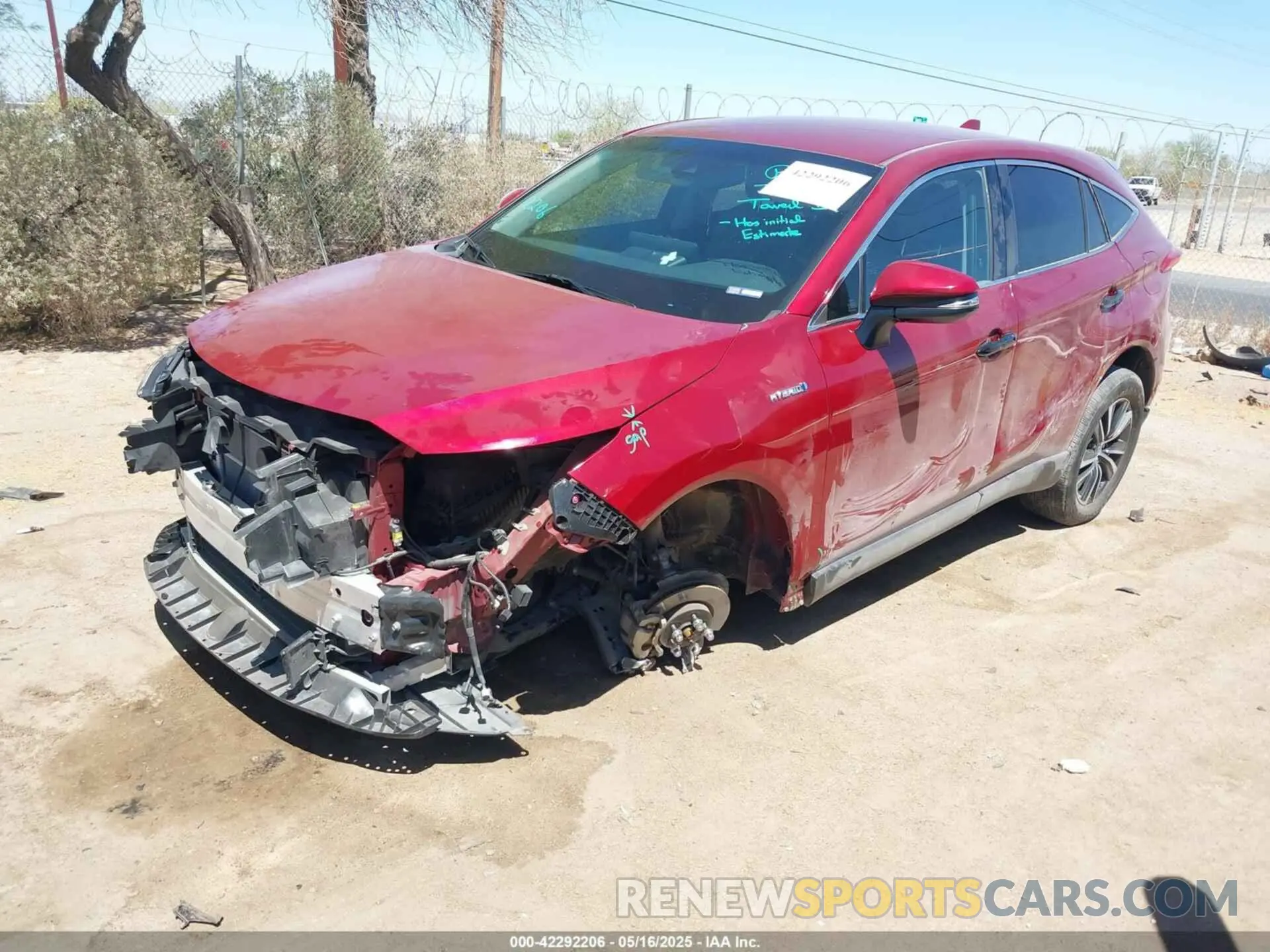 2 Photograph of a damaged car JTEAAAAH5MJ070861 TOYOTA VENZA 2021