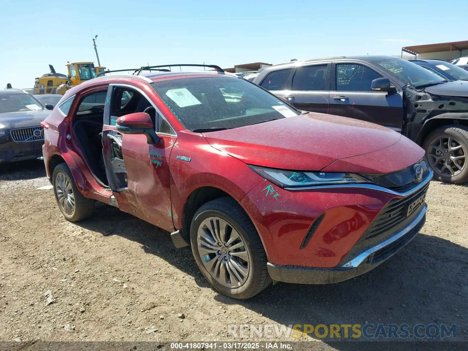 1 Photograph of a damaged car JTEAAAAH7MJ010144 TOYOTA VENZA 2021