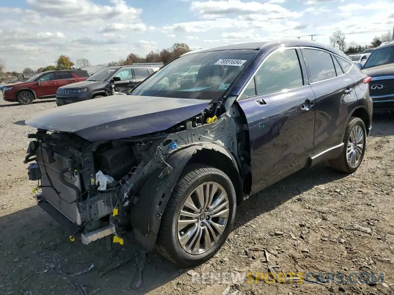 1 Photograph of a damaged car JTEAAAAH7MJ033892 TOYOTA VENZA 2021