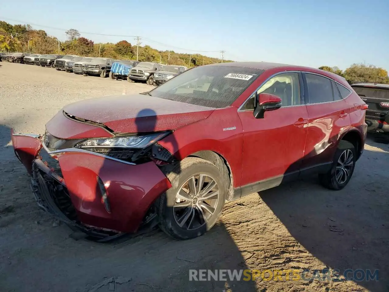 1 Photograph of a damaged car JTEAAAAH8MJ063757 TOYOTA VENZA 2021
