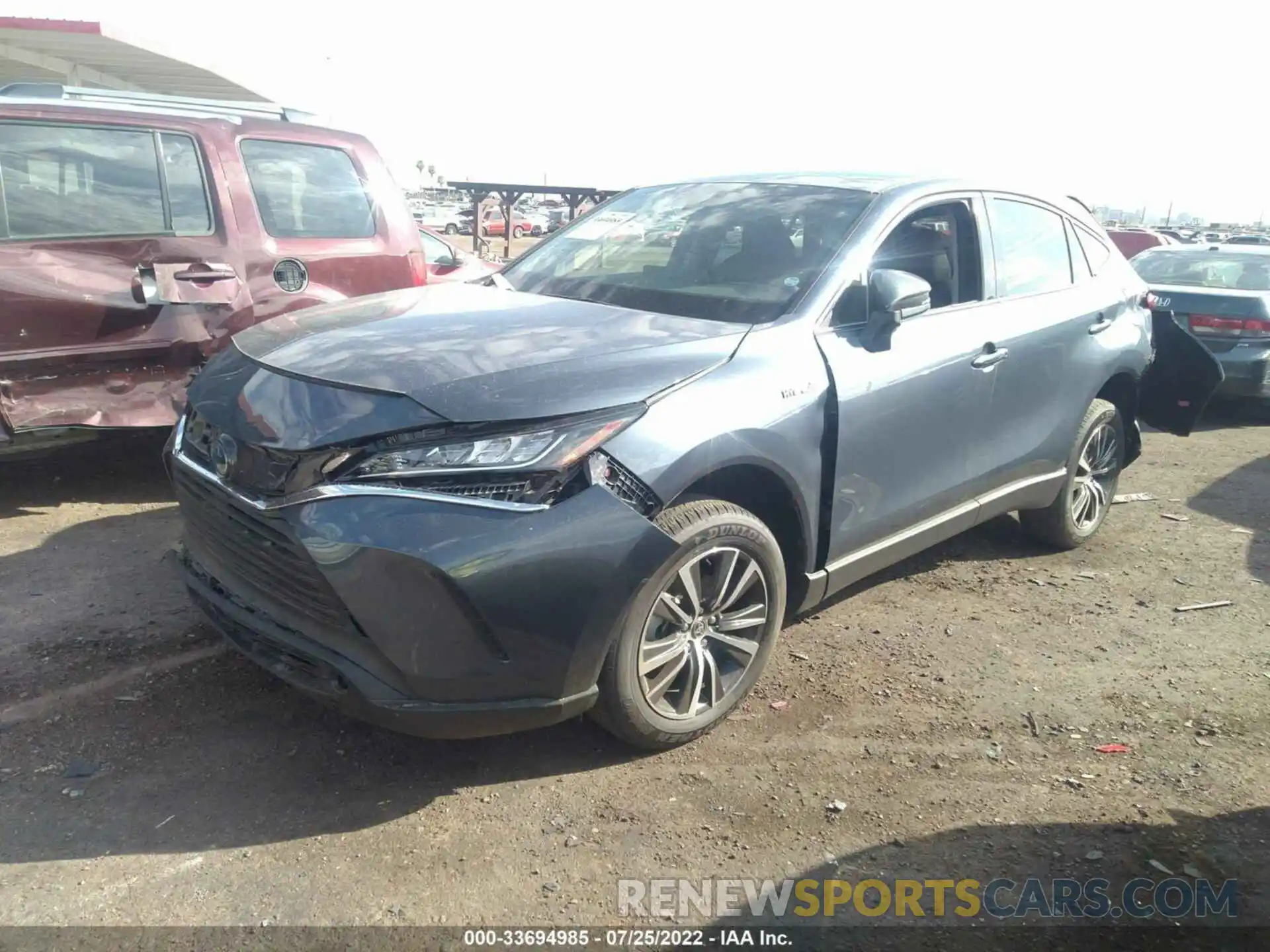 2 Photograph of a damaged car JTEAAAAH9MJ023879 TOYOTA VENZA 2021