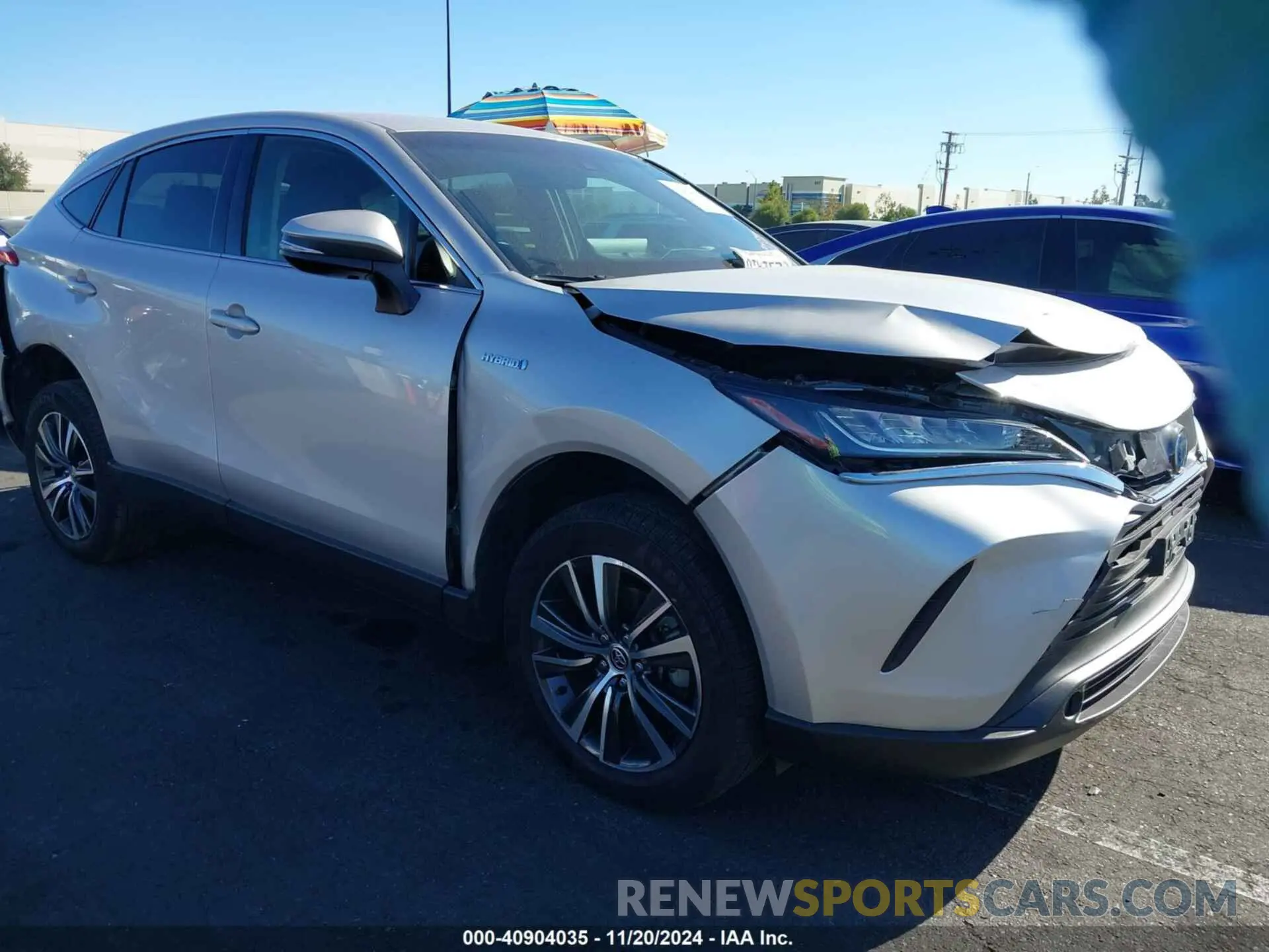 1 Photograph of a damaged car JTEAAAAHXMJ015581 TOYOTA VENZA 2021