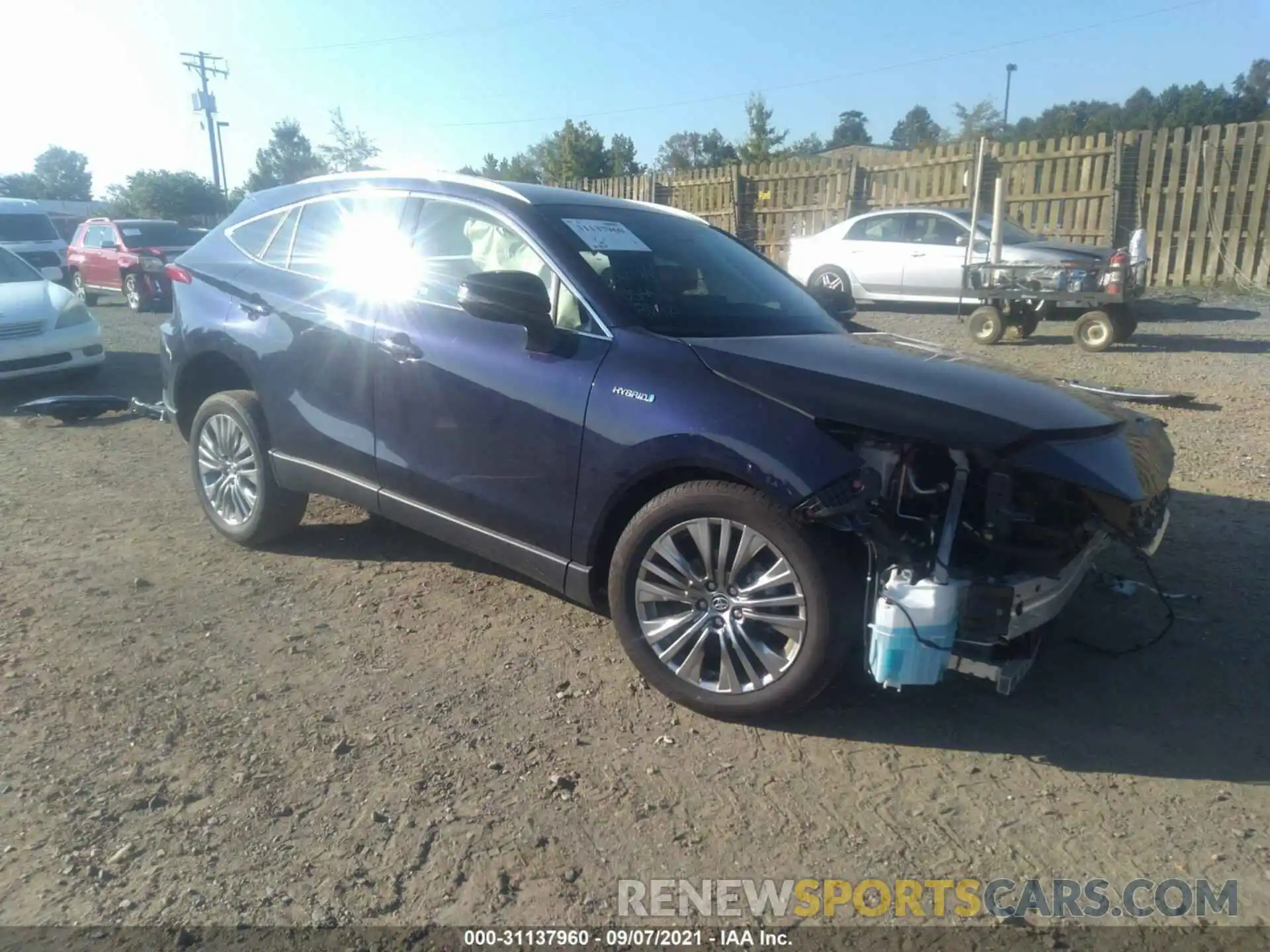 1 Photograph of a damaged car JTEAAAAHXMJ022336 TOYOTA VENZA 2021