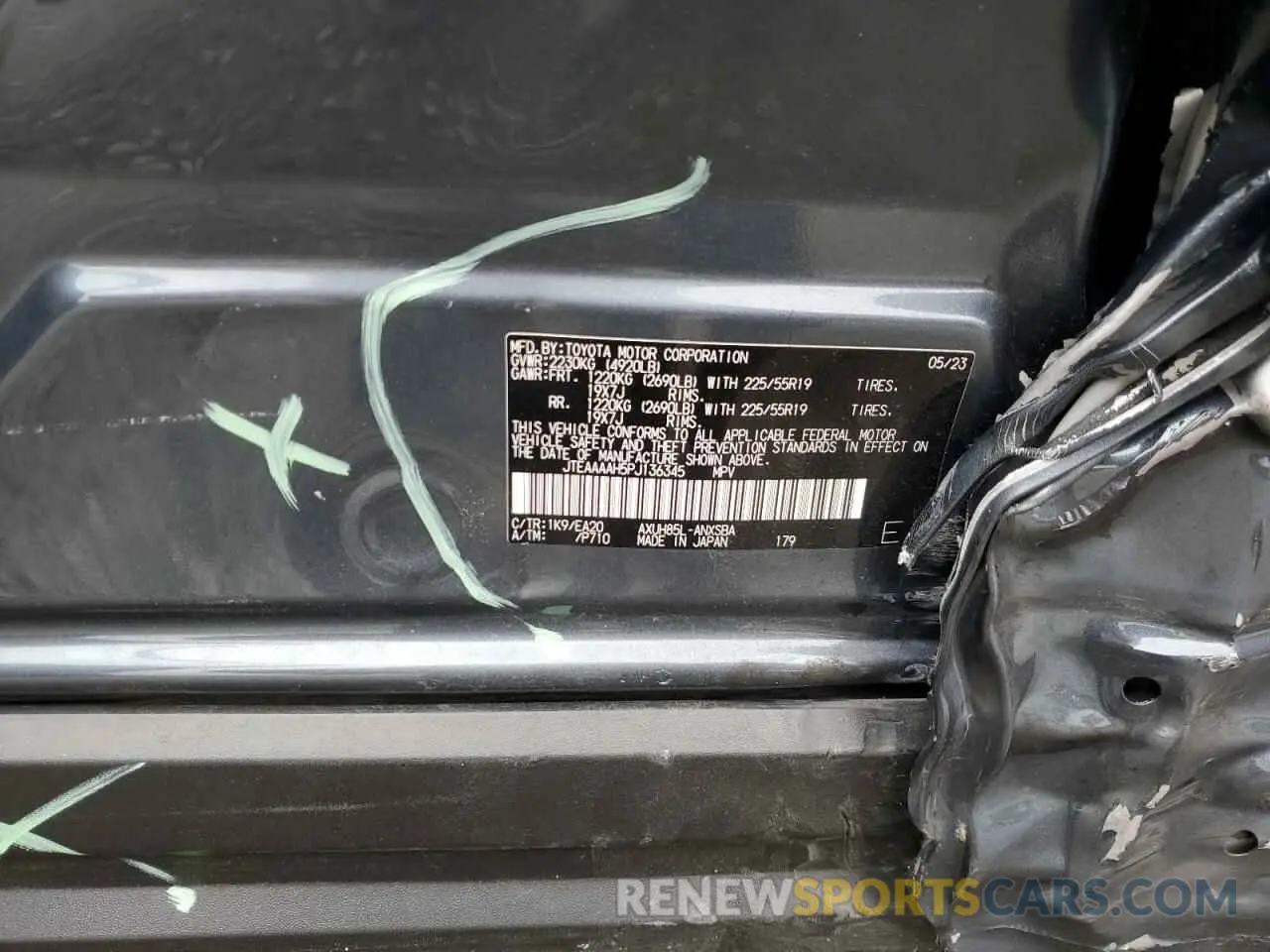 13 Photograph of a damaged car JTEAAAAH5PJ136345 TOYOTA VENZA 2023