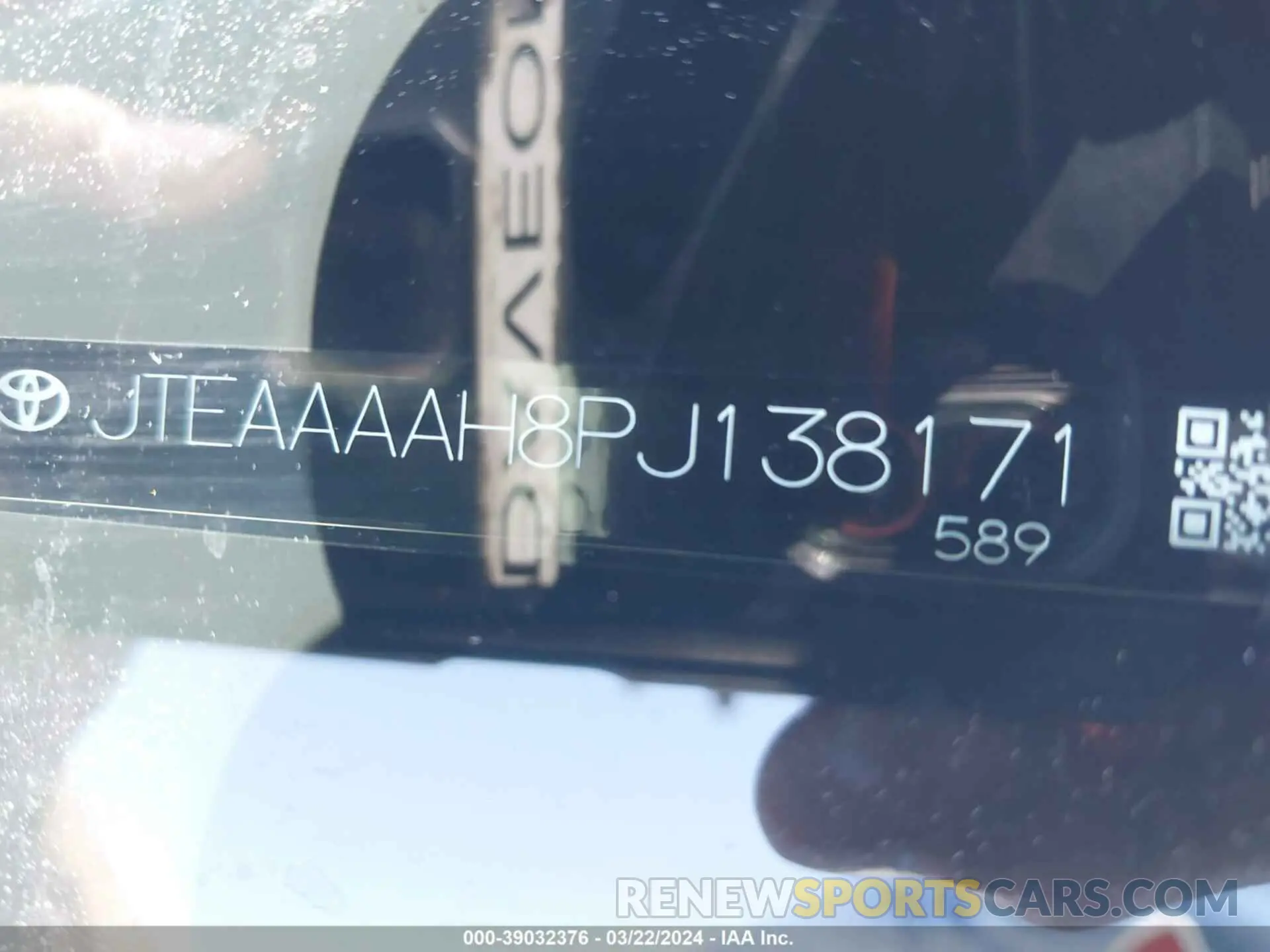 9 Photograph of a damaged car JTEAAAAH8PJ138171 TOYOTA VENZA 2023