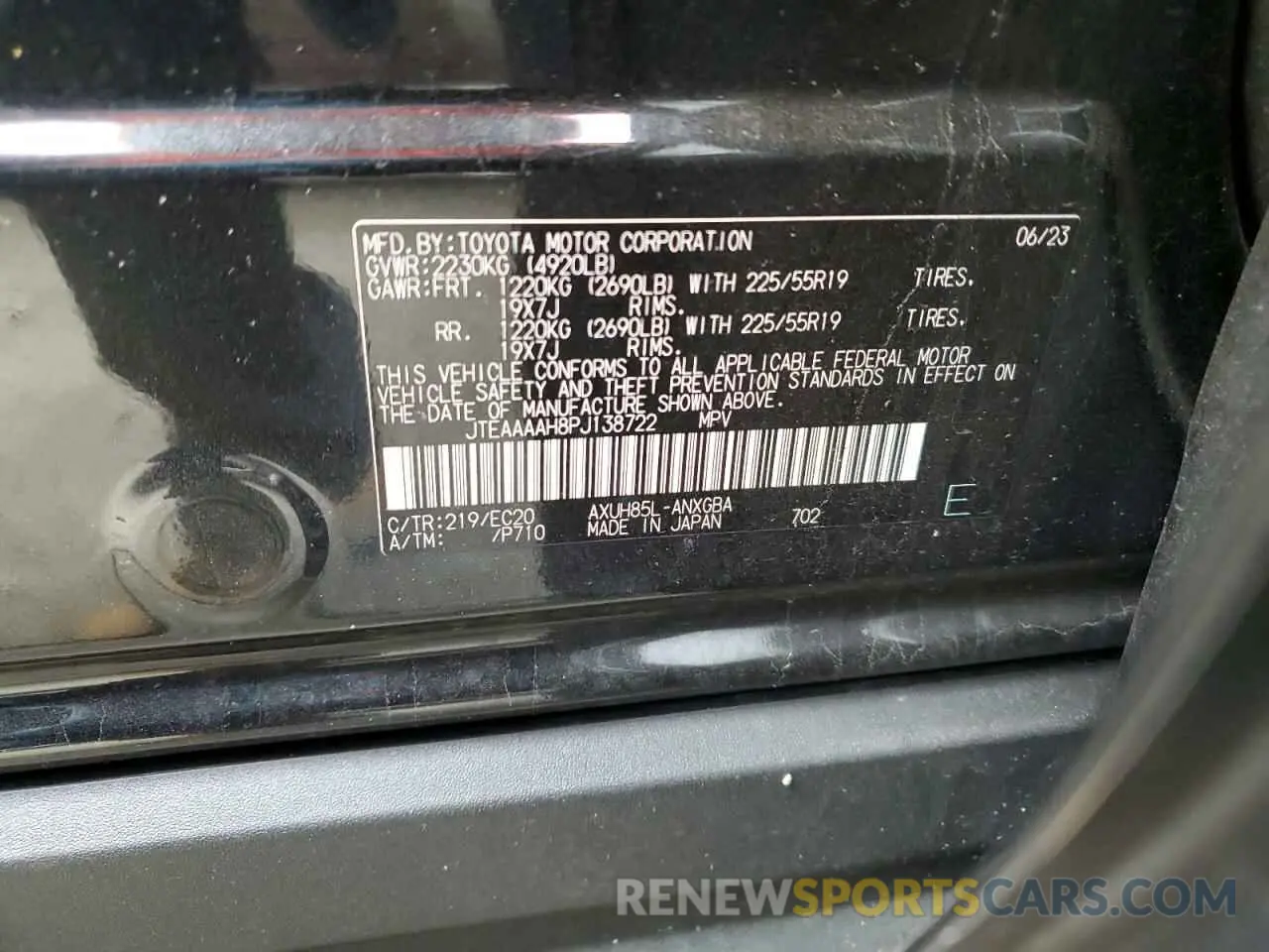 14 Photograph of a damaged car JTEAAAAH8PJ138722 TOYOTA VENZA 2023