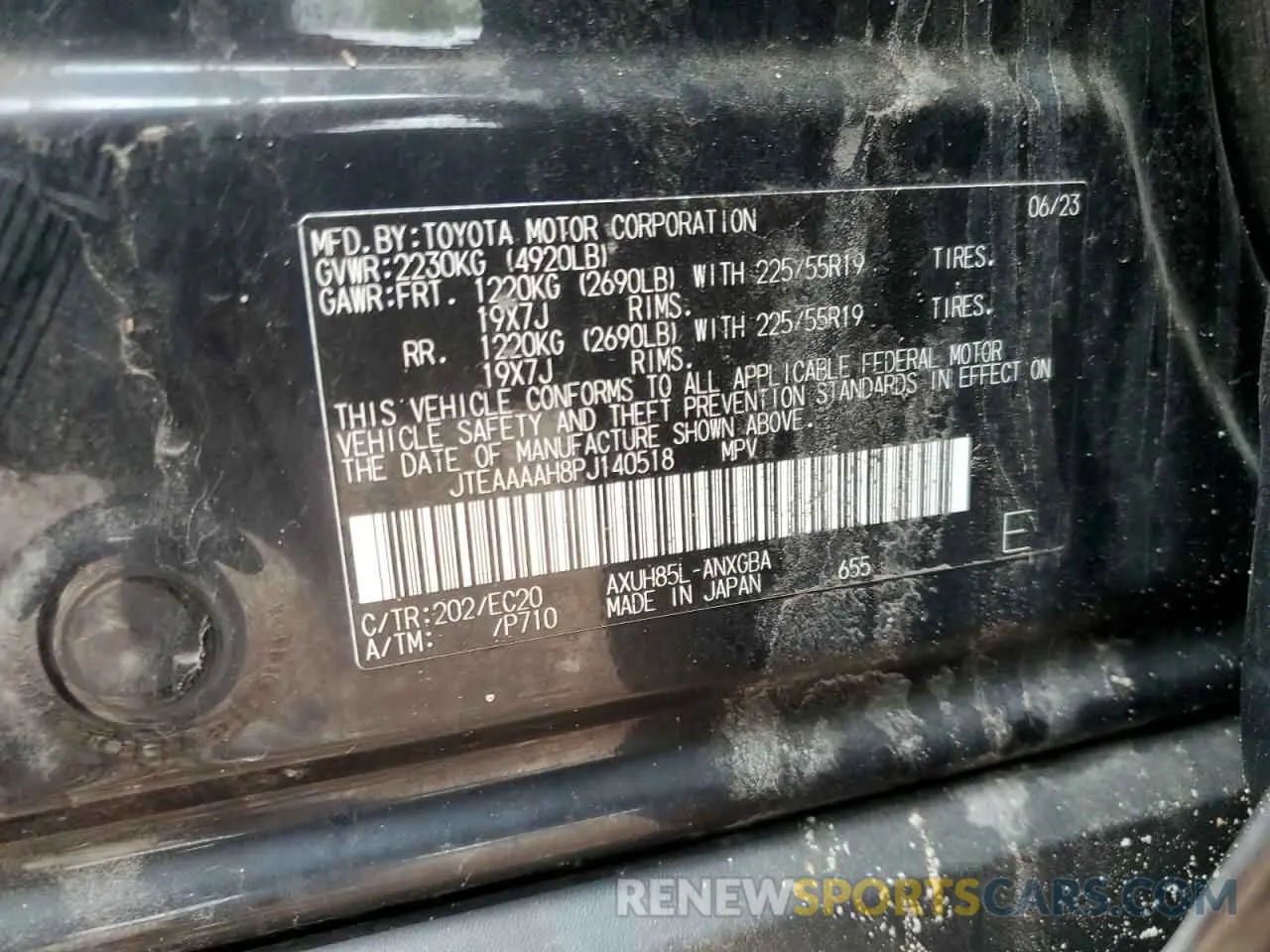 14 Photograph of a damaged car JTEAAAAH8PJ140518 TOYOTA VENZA 2023
