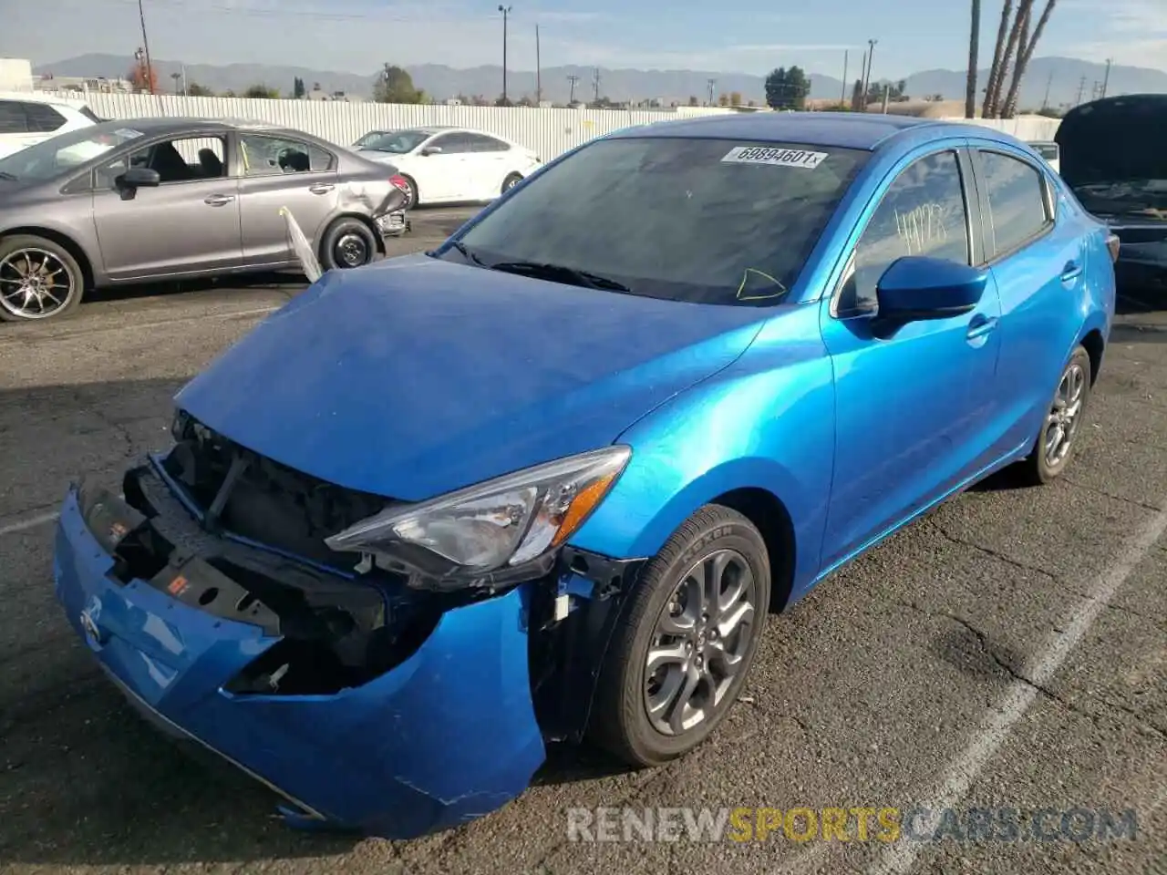 2 Photograph of a damaged car 3MYDLBYV0KY518706 TOYOTA YARIS 2019