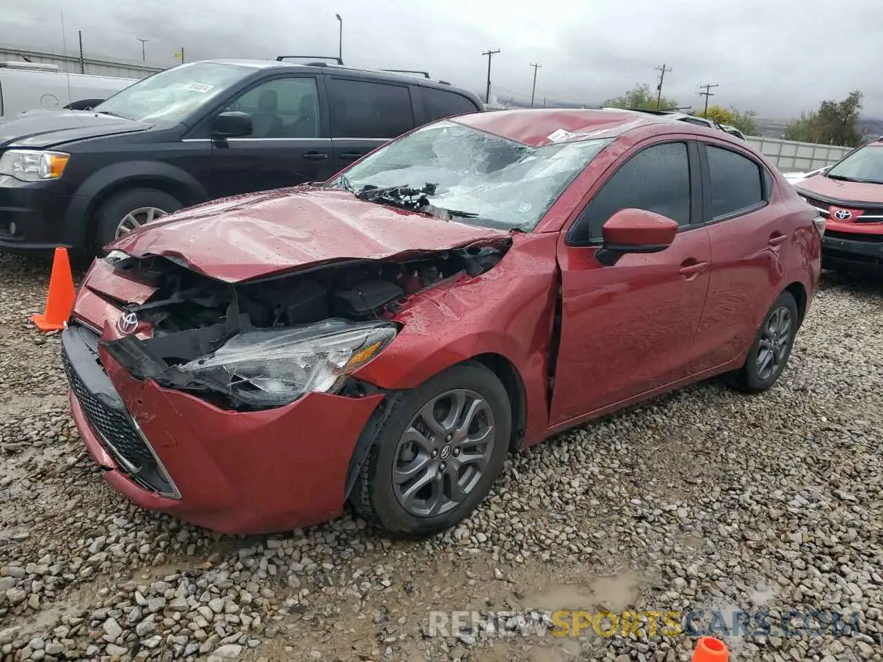 1 Photograph of a damaged car 3MYDLBYV1KY518360 TOYOTA YARIS 2019