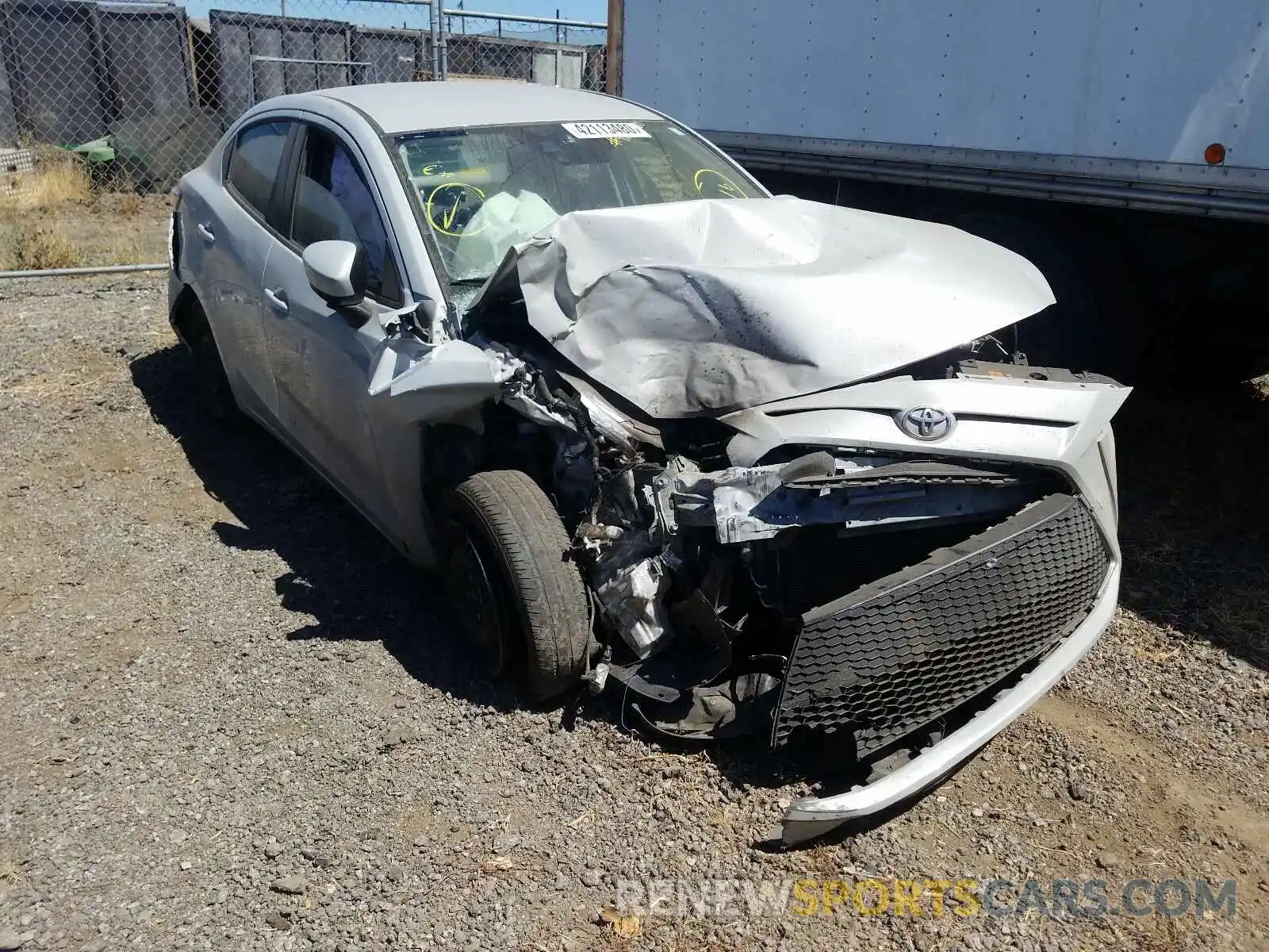 1 Photograph of a damaged car 3MYDLBYV1KY523414 TOYOTA YARIS 2019