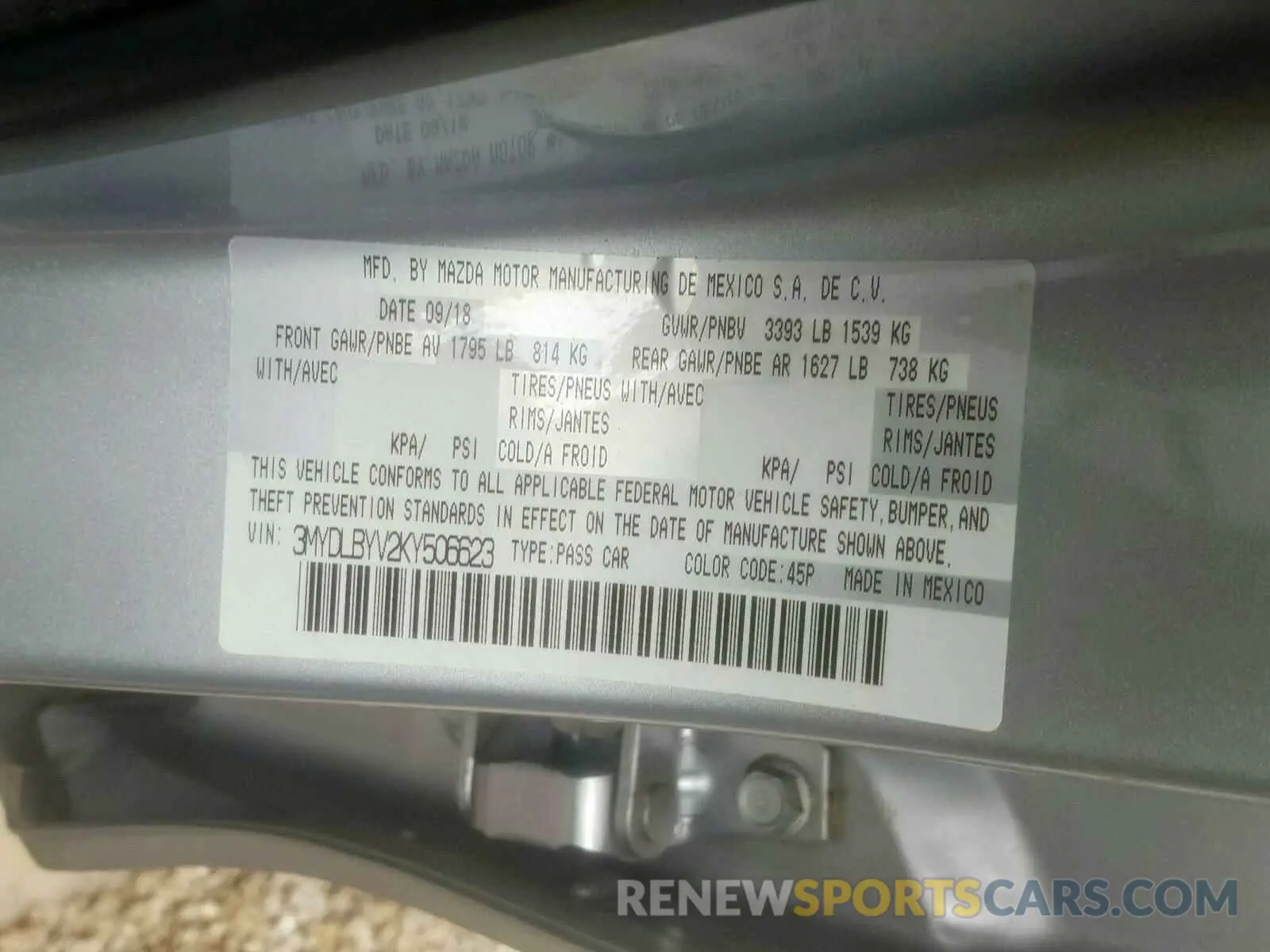 10 Photograph of a damaged car 3MYDLBYV2KY506623 TOYOTA YARIS 2019