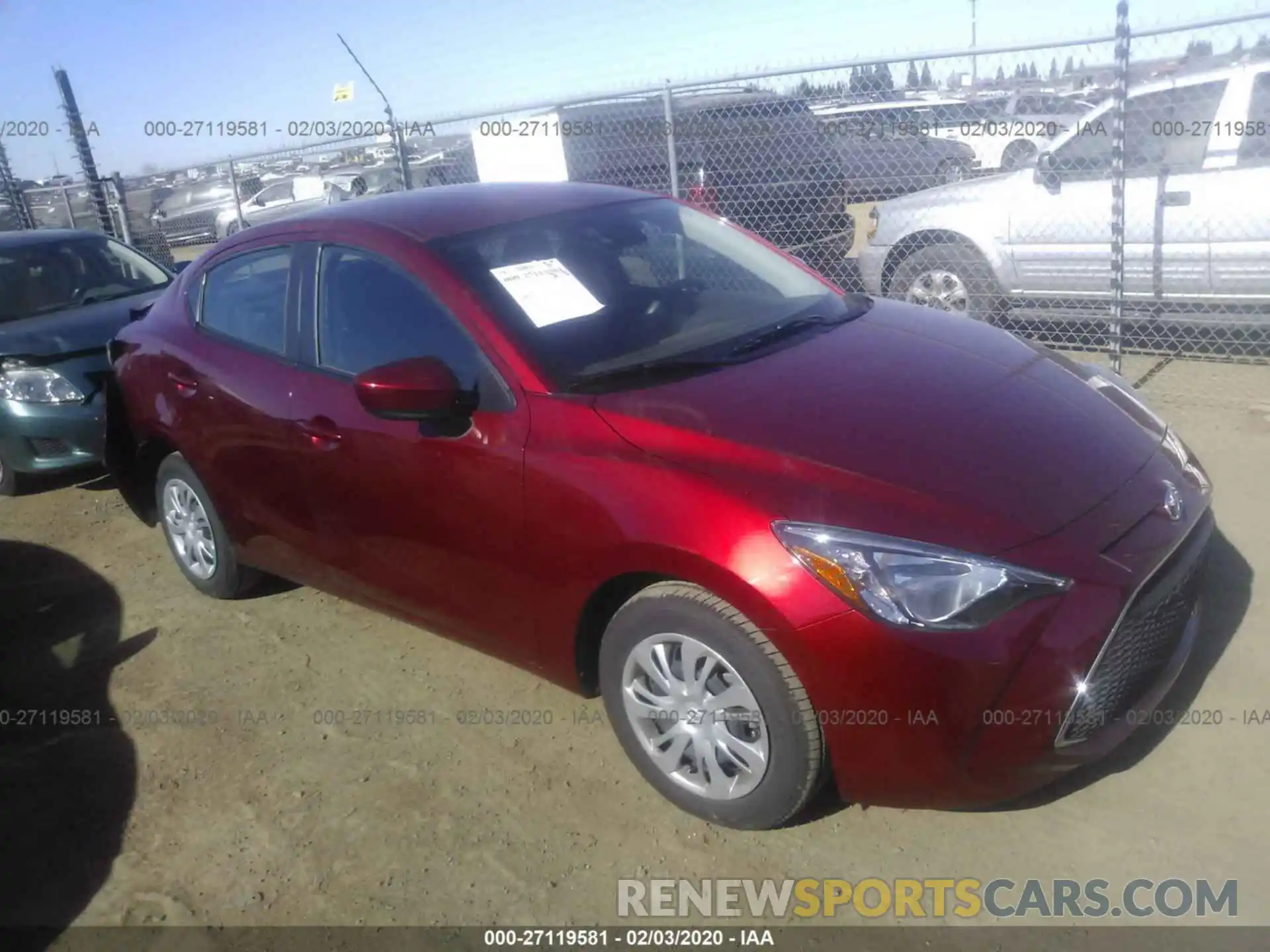 1 Photograph of a damaged car 3MYDLBYV2KY520344 TOYOTA YARIS 2019