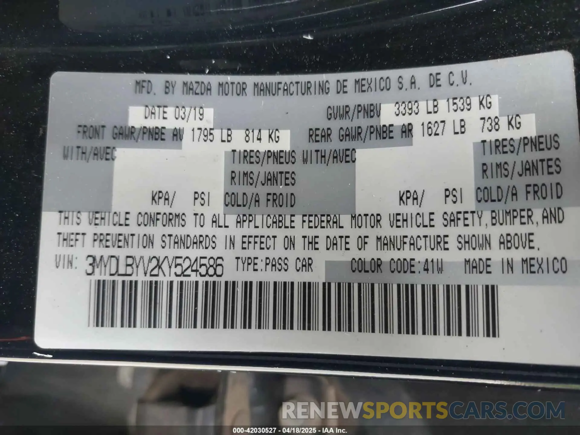 9 Photograph of a damaged car 3MYDLBYV2KY524586 TOYOTA YARIS 2019