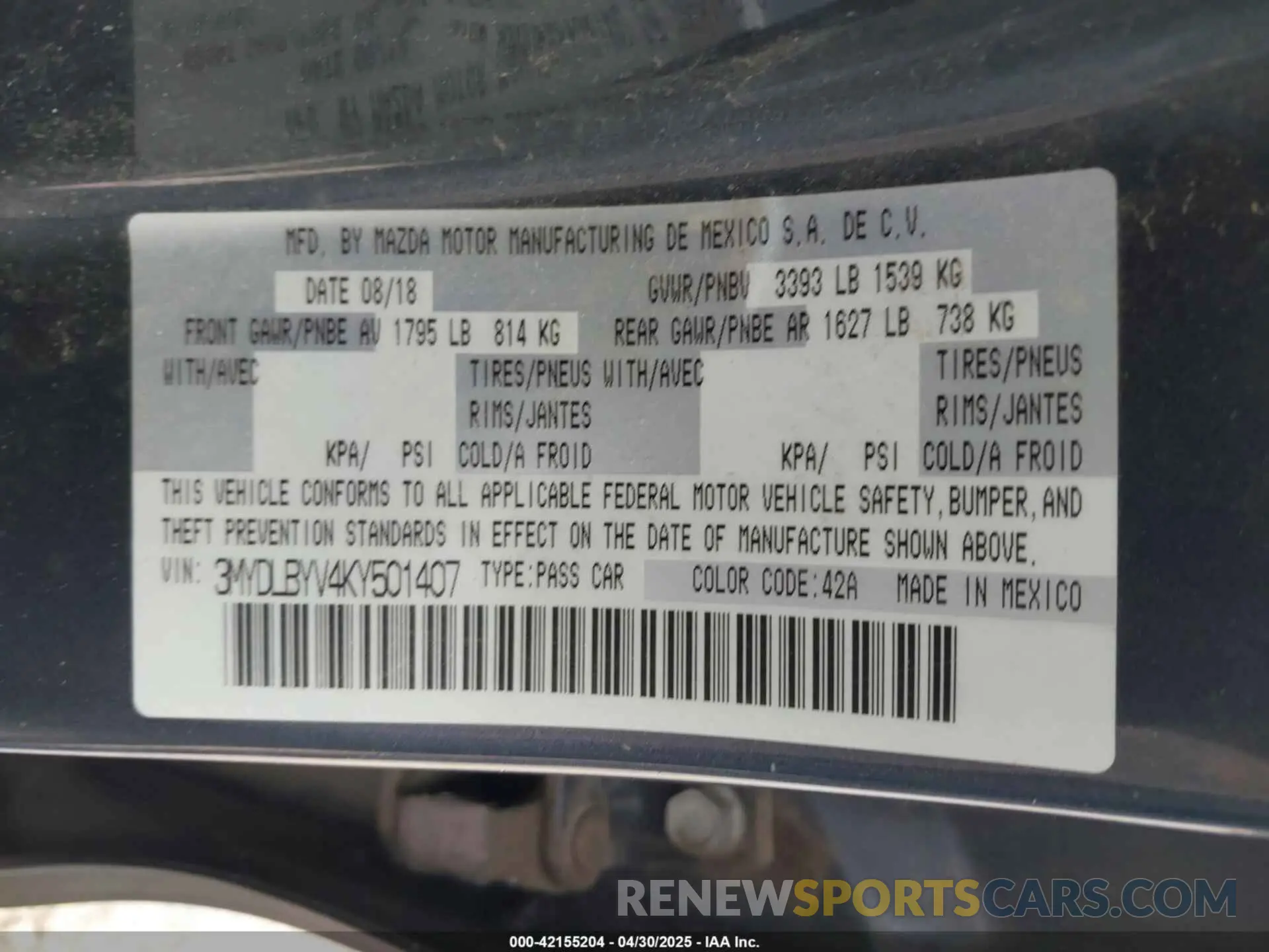 9 Photograph of a damaged car 3MYDLBYV4KY501407 TOYOTA YARIS 2019