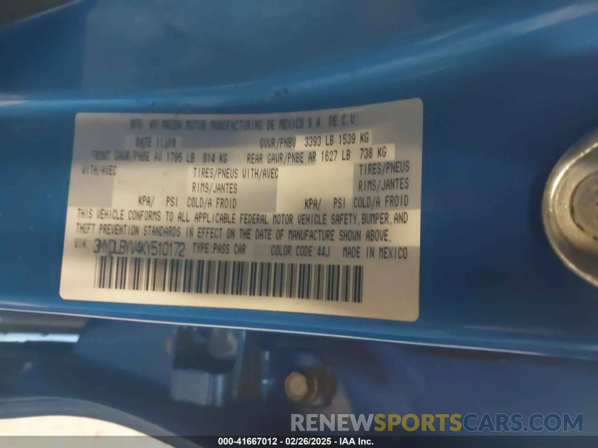 9 Photograph of a damaged car 3MYDLBYV4KY510172 TOYOTA YARIS 2019