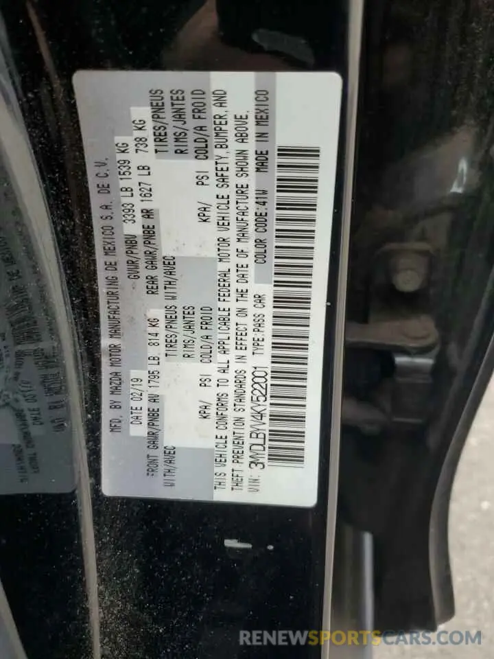 13 Photograph of a damaged car 3MYDLBYV4KY522001 TOYOTA YARIS 2019