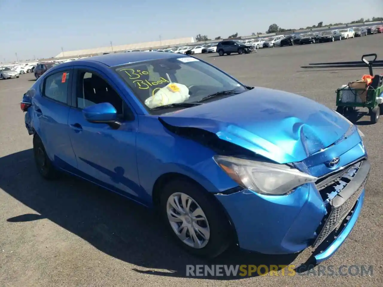 1 Photograph of a damaged car 3MYDLBYV5KY516255 TOYOTA YARIS 2019