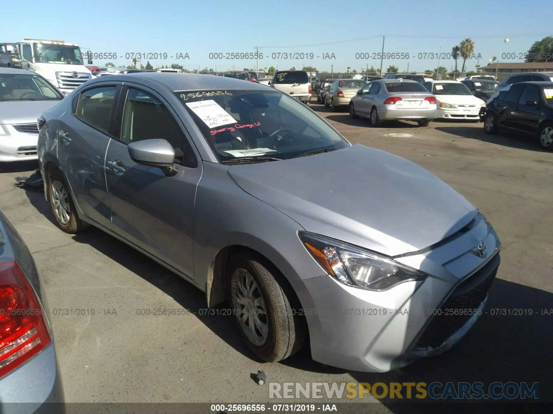 1 Photograph of a damaged car 3MYDLBYV6KY522758 TOYOTA YARIS 2019