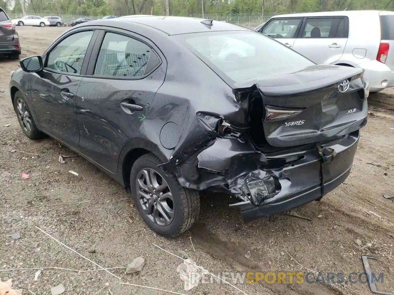 3 Photograph of a damaged car 3MYDLBYV7KY514569 TOYOTA YARIS 2019