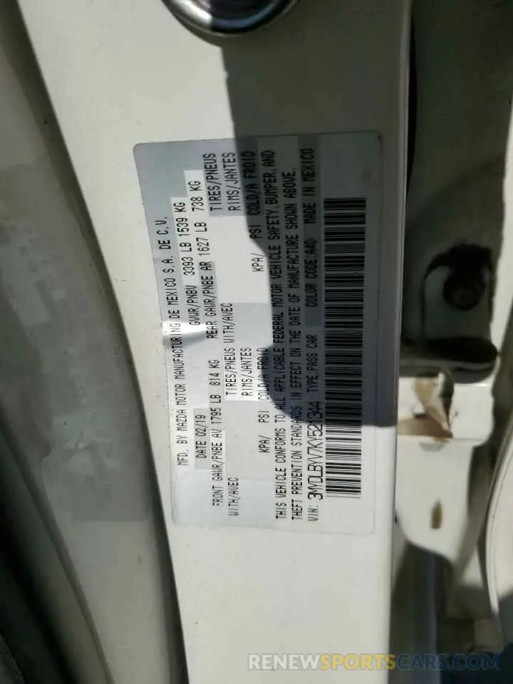 12 Photograph of a damaged car 3MYDLBYV7KY521344 TOYOTA YARIS 2019
