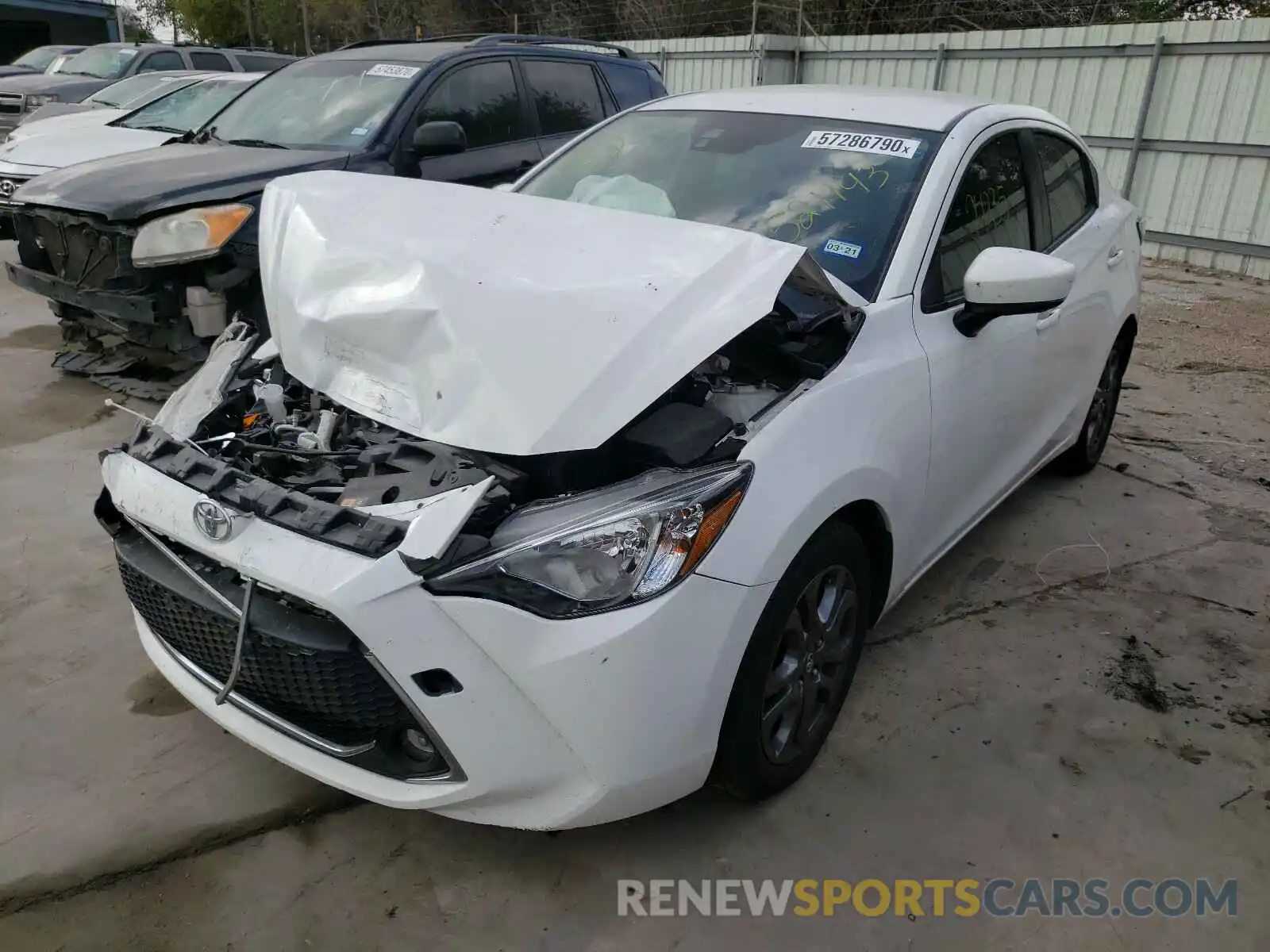 2 Photograph of a damaged car 3MYDLBYV8KY521143 TOYOTA YARIS 2019