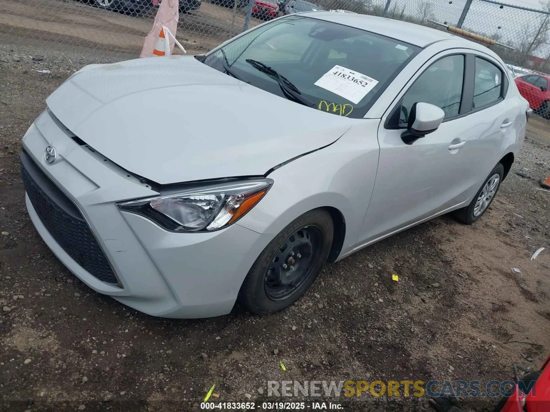 2 Photograph of a damaged car 3MYDLBYV8KY526259 TOYOTA YARIS 2019