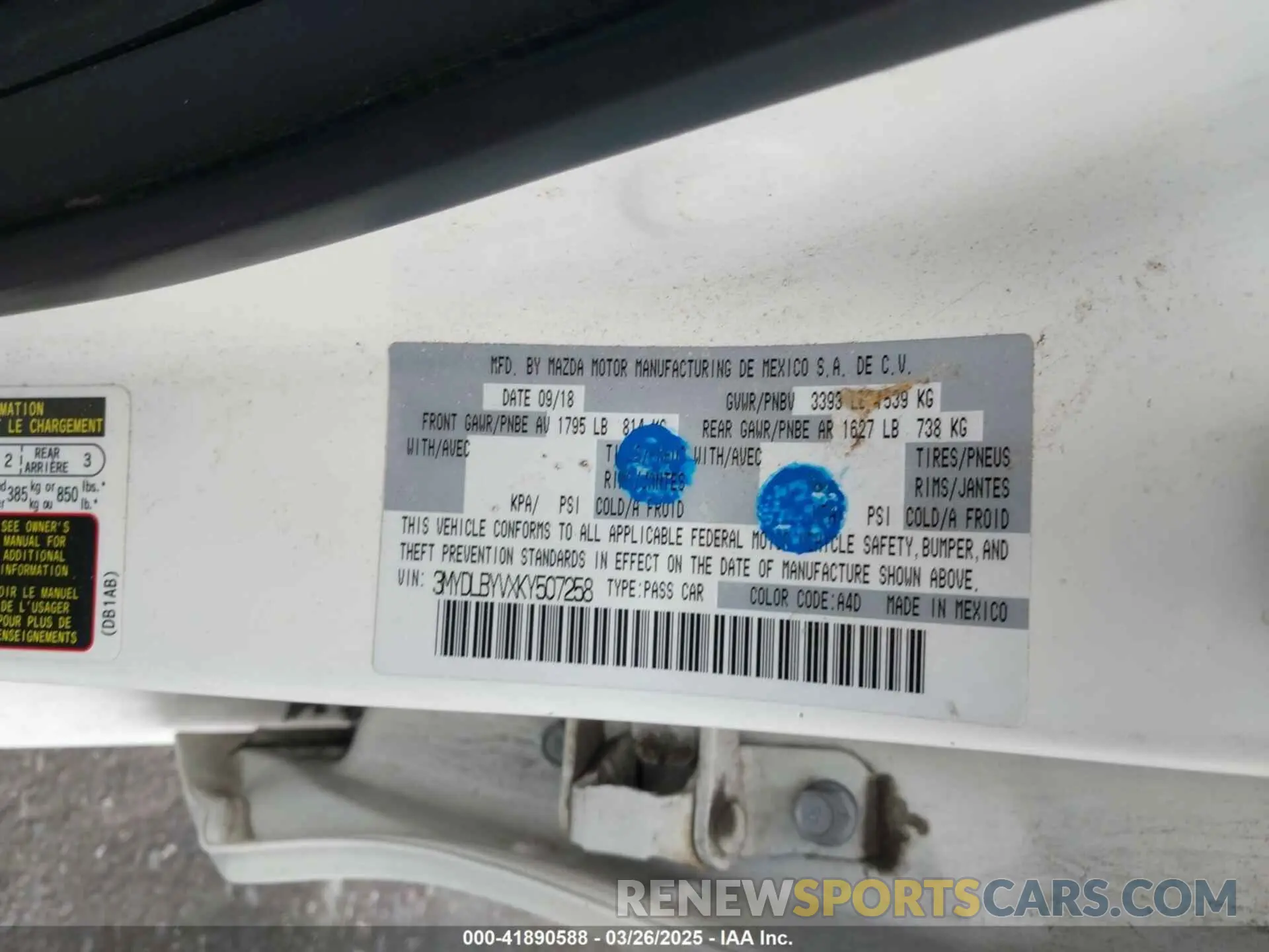 9 Photograph of a damaged car 3MYDLBYVXKY507258 TOYOTA YARIS 2019