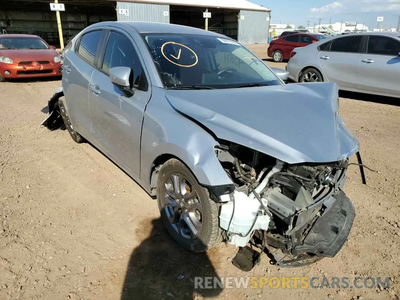 1 Photograph of a damaged car 3MYDLBYVXKY526103 TOYOTA YARIS 2019
