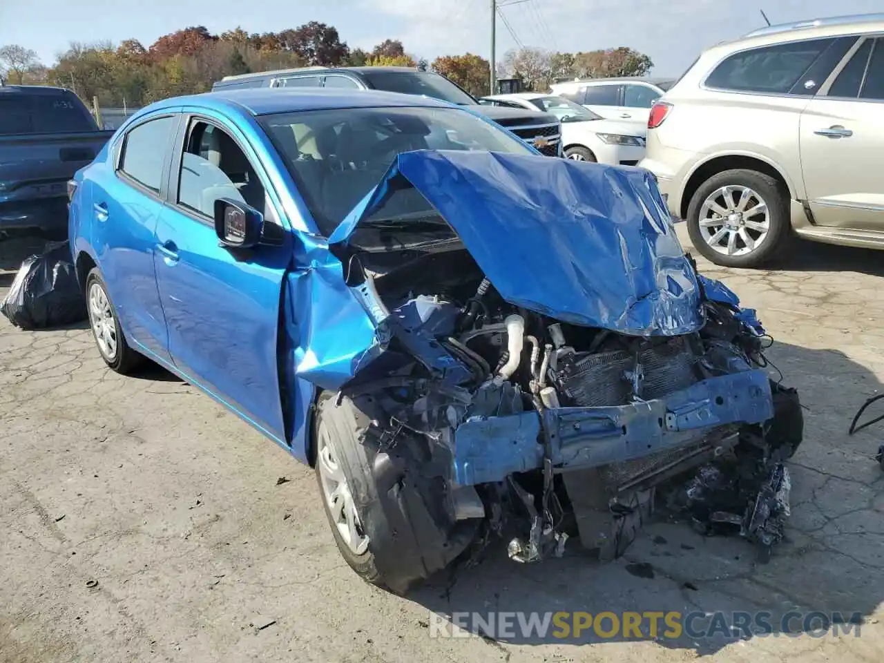 1 Photograph of a damaged car 3MYDLBYVXKY528319 TOYOTA YARIS 2019