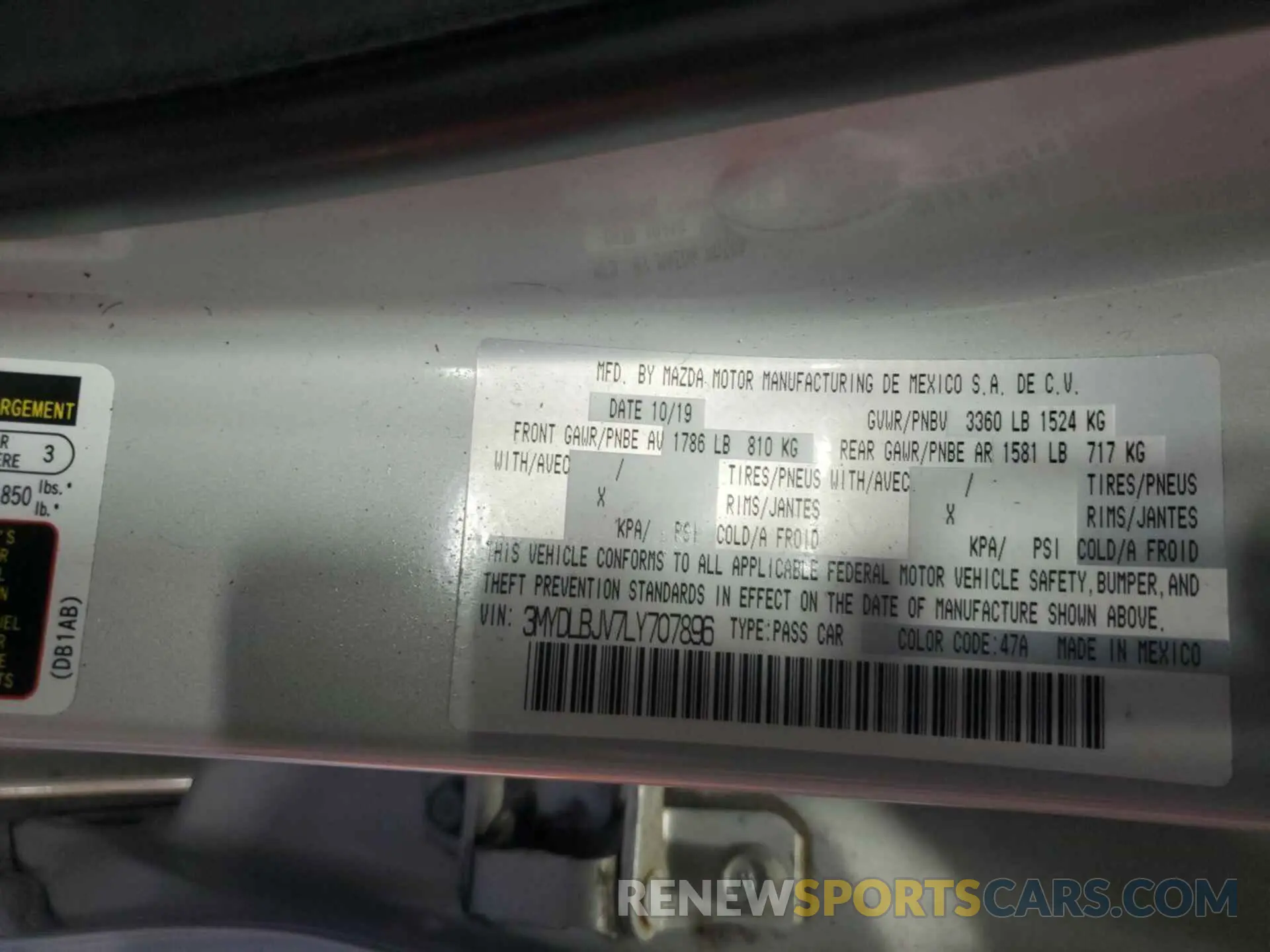 5 Photograph of a damaged car 3MYDLBJV7LY707896 TOYOTA YARIS 2020