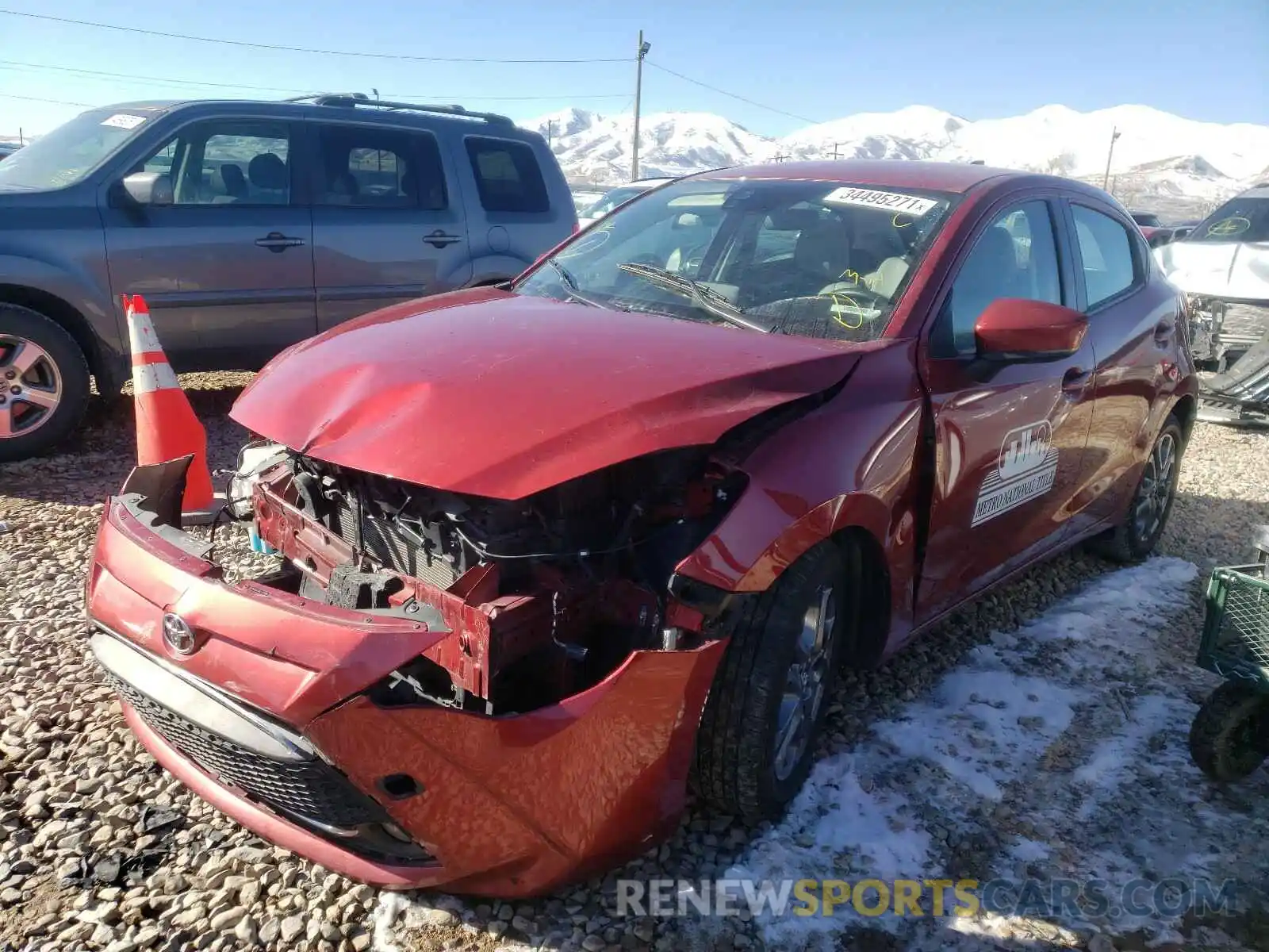 2 Photograph of a damaged car 3MYDLBJV9LY703980 TOYOTA YARIS 2020