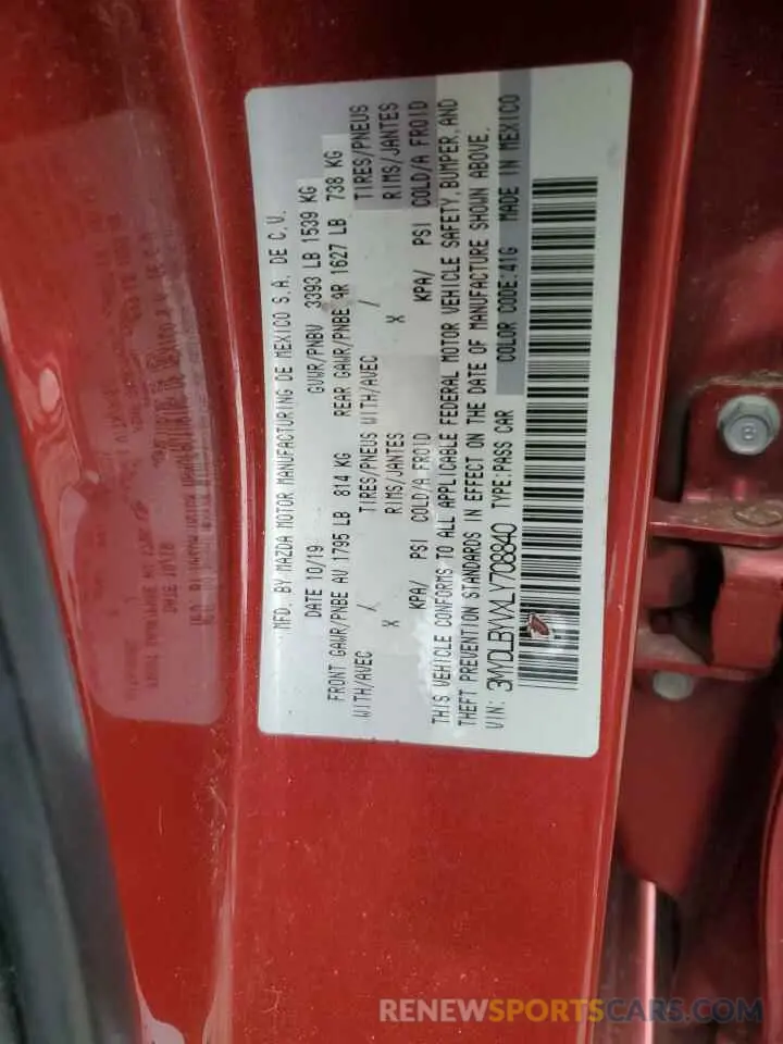 12 Photograph of a damaged car 3MYDLBYVXLY708840 TOYOTA YARIS 2020