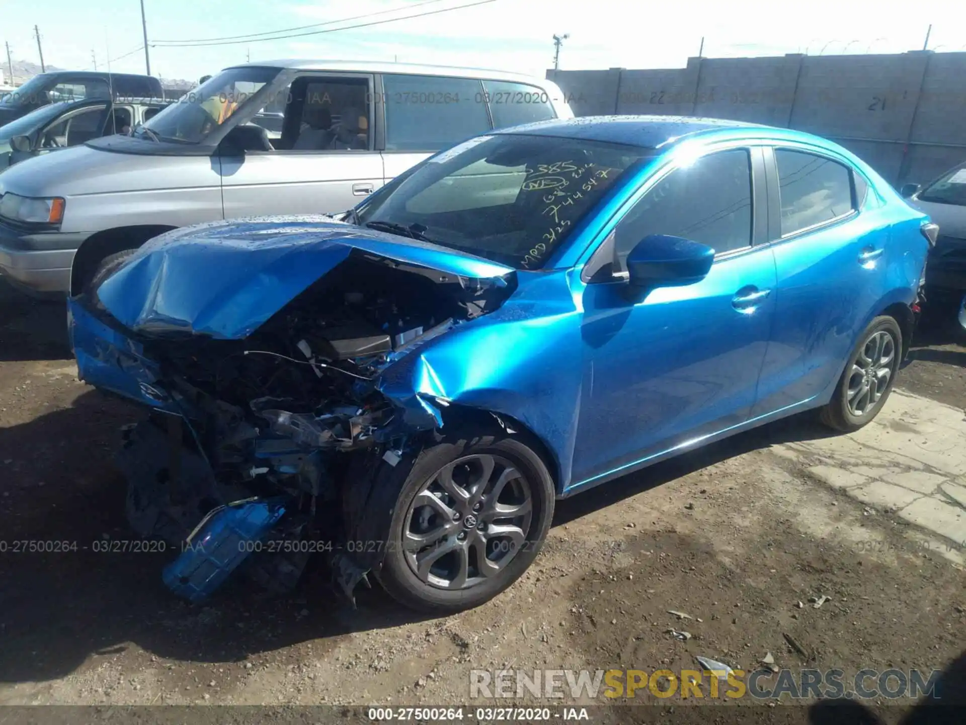 2 Photograph of a damaged car 3MYDLBYVXLY708904 TOYOTA YARIS 2020