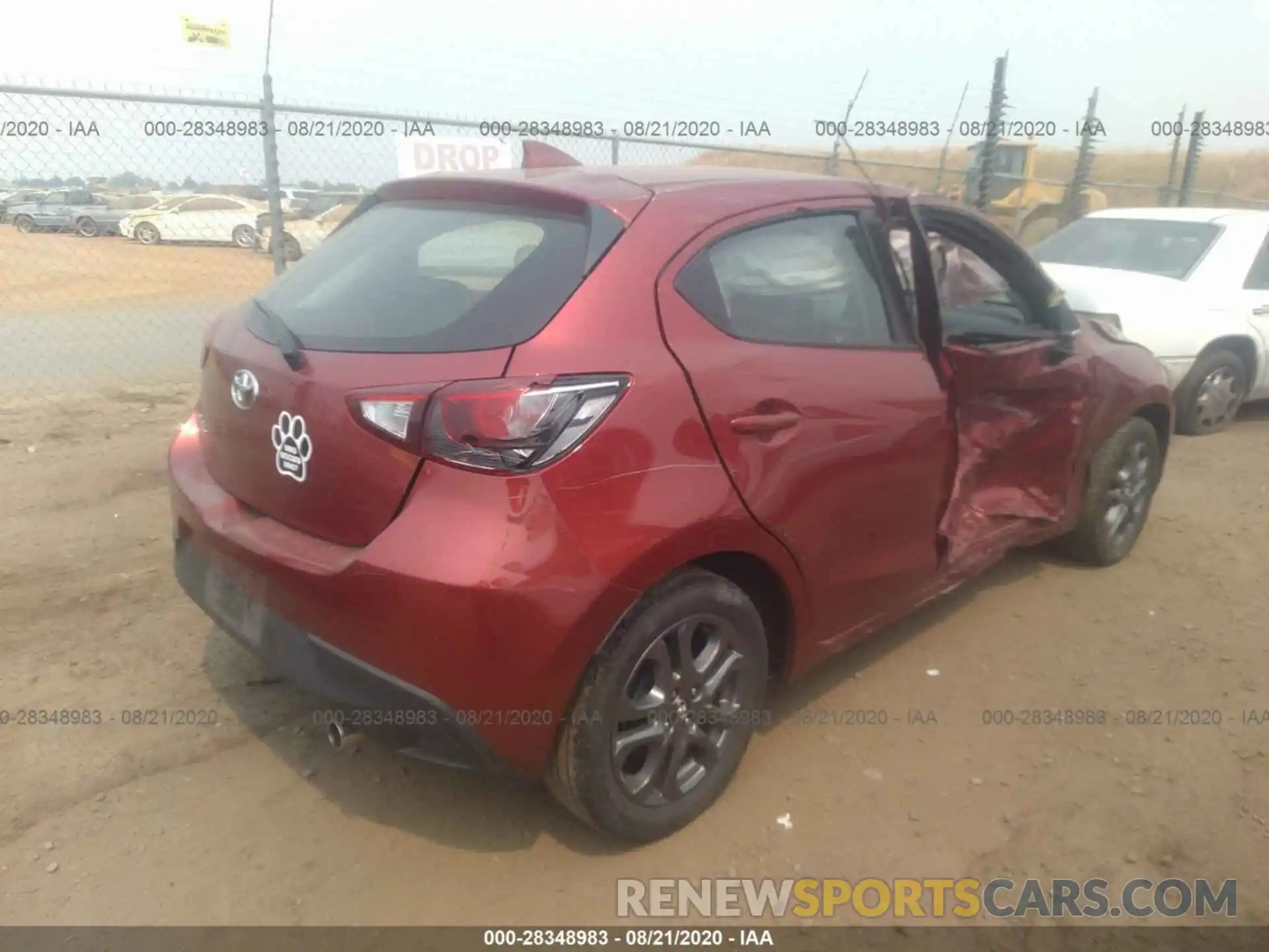 4 Photograph of a damaged car 3MYDLBJV0LY704757 TOYOTA YARIS HATCHBACK 2020