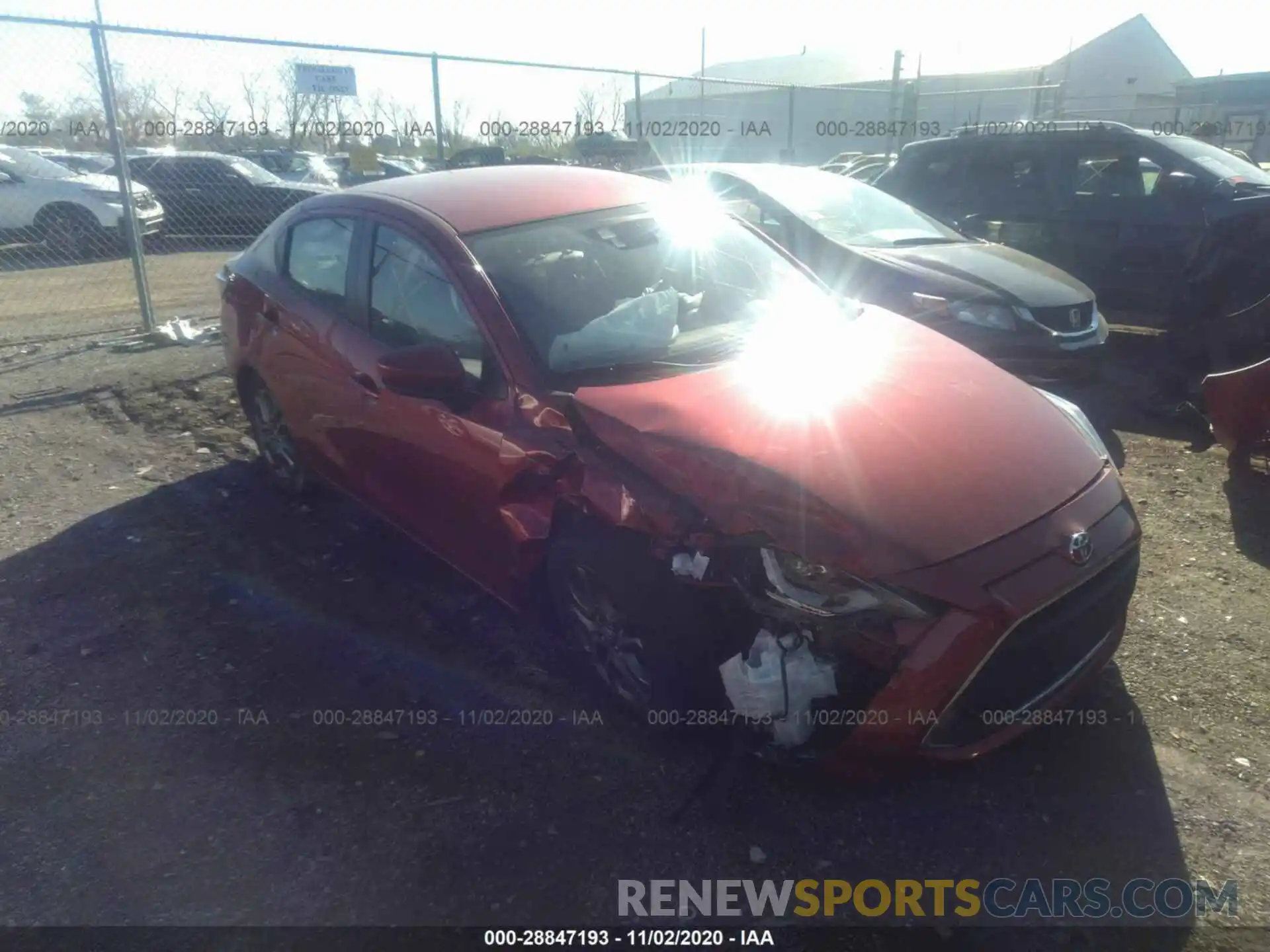 1 Photograph of a damaged car 3MYDLBYV0KY518124 TOYOTA YARIS SEDAN 2019