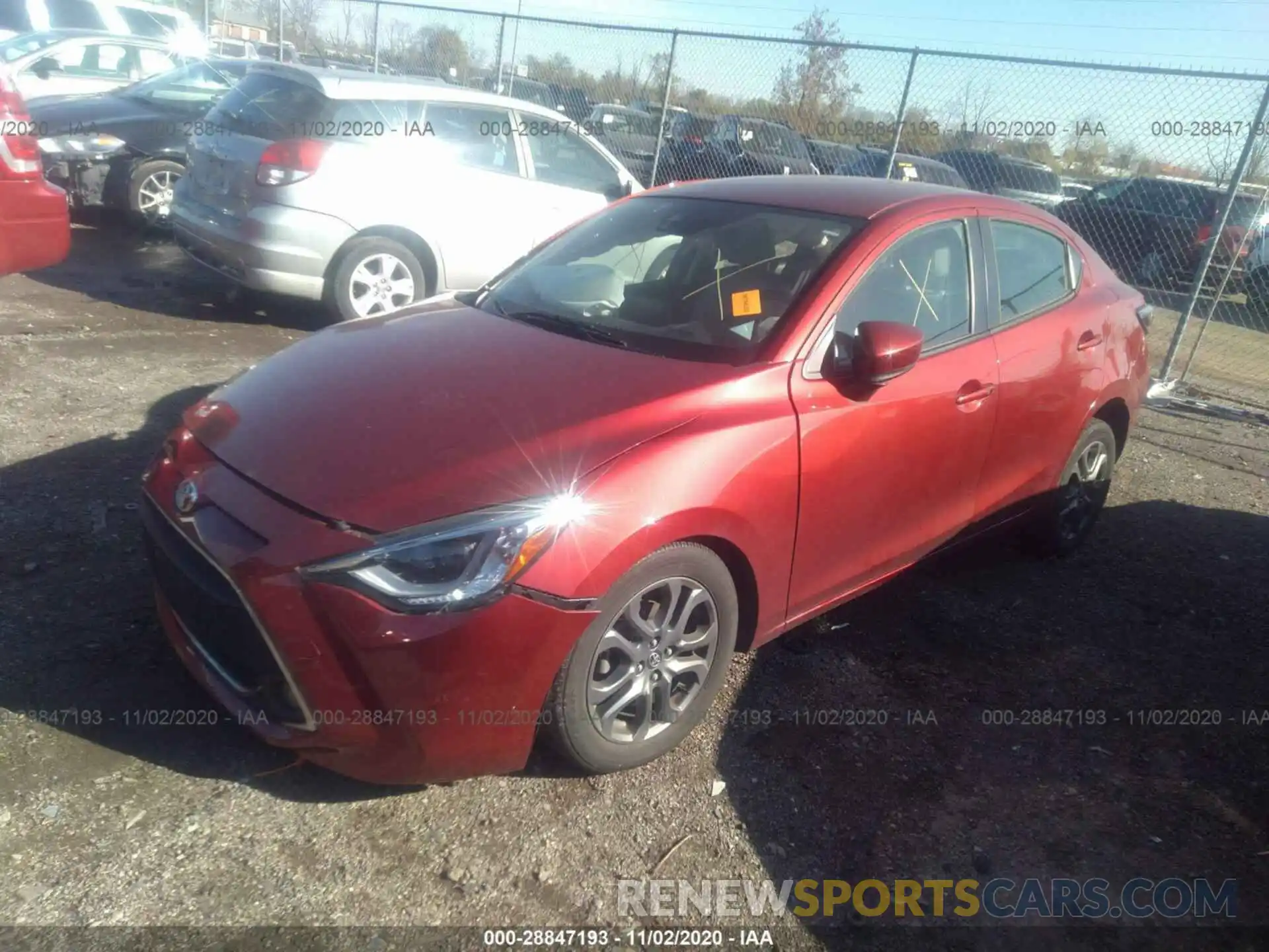 2 Photograph of a damaged car 3MYDLBYV0KY518124 TOYOTA YARIS SEDAN 2019