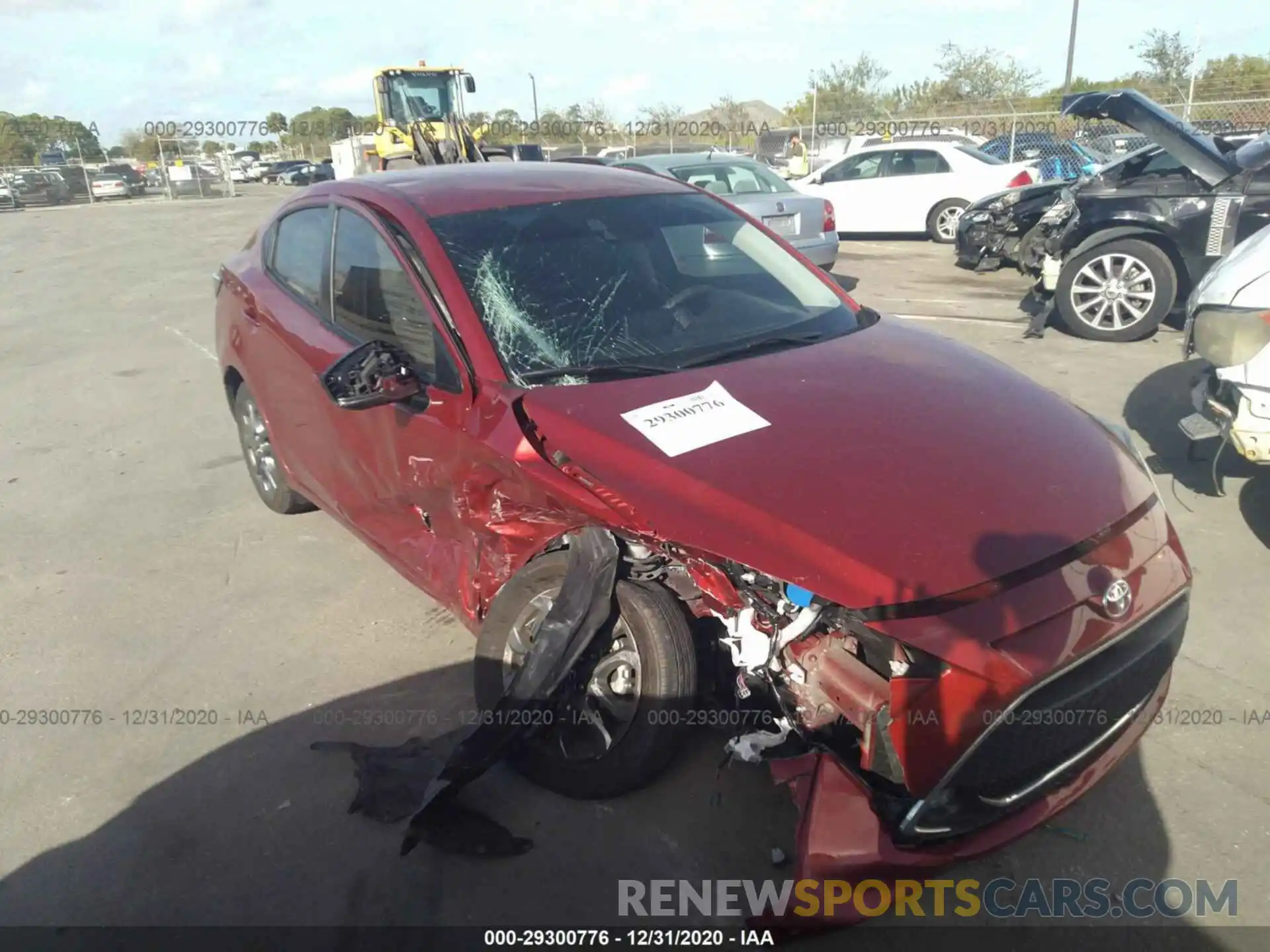 1 Photograph of a damaged car 3MYDLBYV0KY521833 TOYOTA YARIS SEDAN 2019