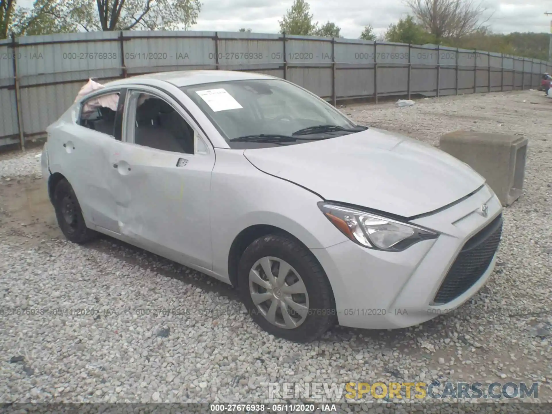 1 Photograph of a damaged car 3MYDLBYV0KY527194 TOYOTA YARIS SEDAN 2019