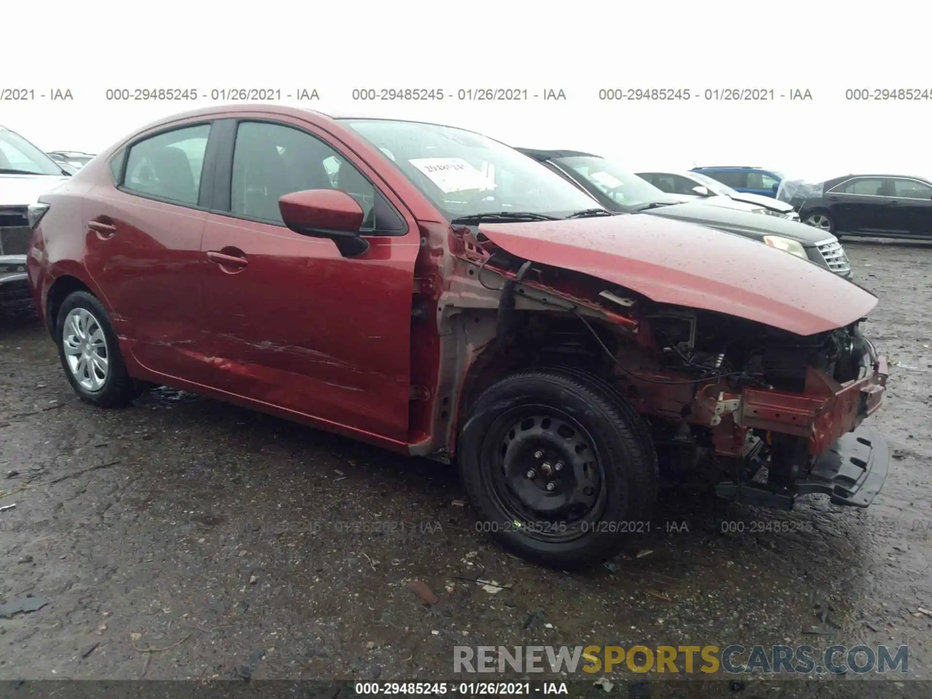 1 Photograph of a damaged car 3MYDLBYV6KY508052 TOYOTA YARIS SEDAN 2019