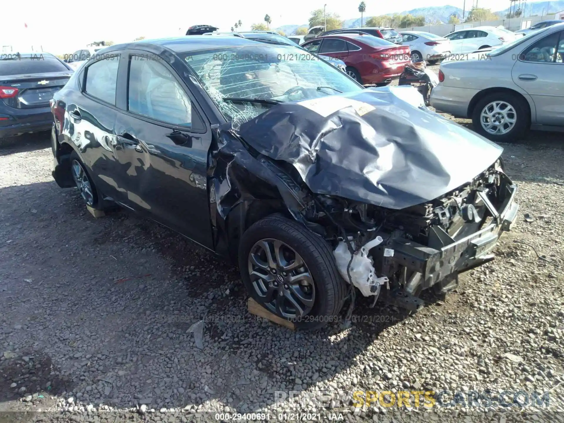 1 Photograph of a damaged car 3MYDLBYV6KY524297 TOYOTA YARIS SEDAN 2019