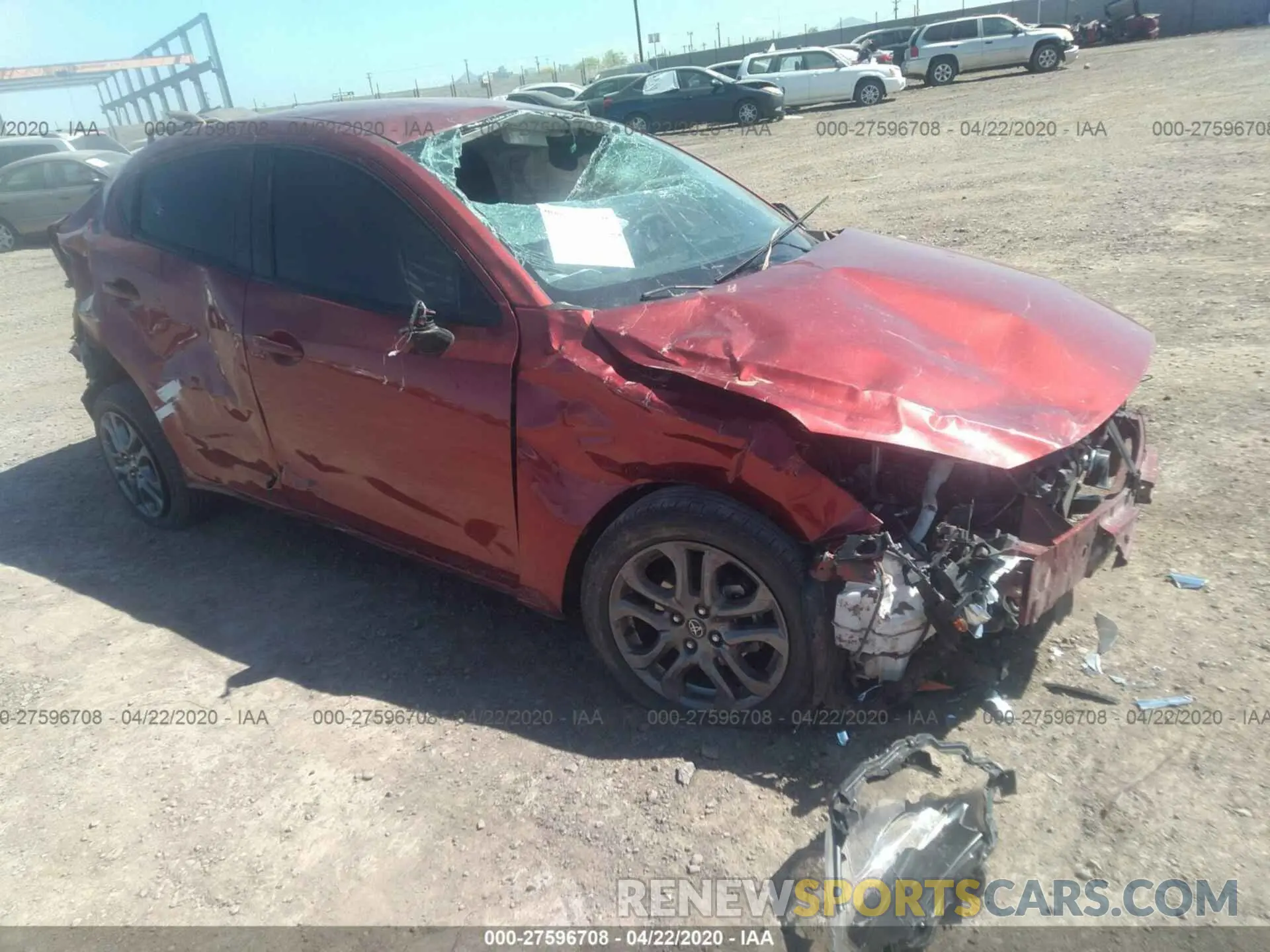 1 Photograph of a damaged car 3MYDLBYV7KY515060 TOYOTA YARIS SEDAN 2019