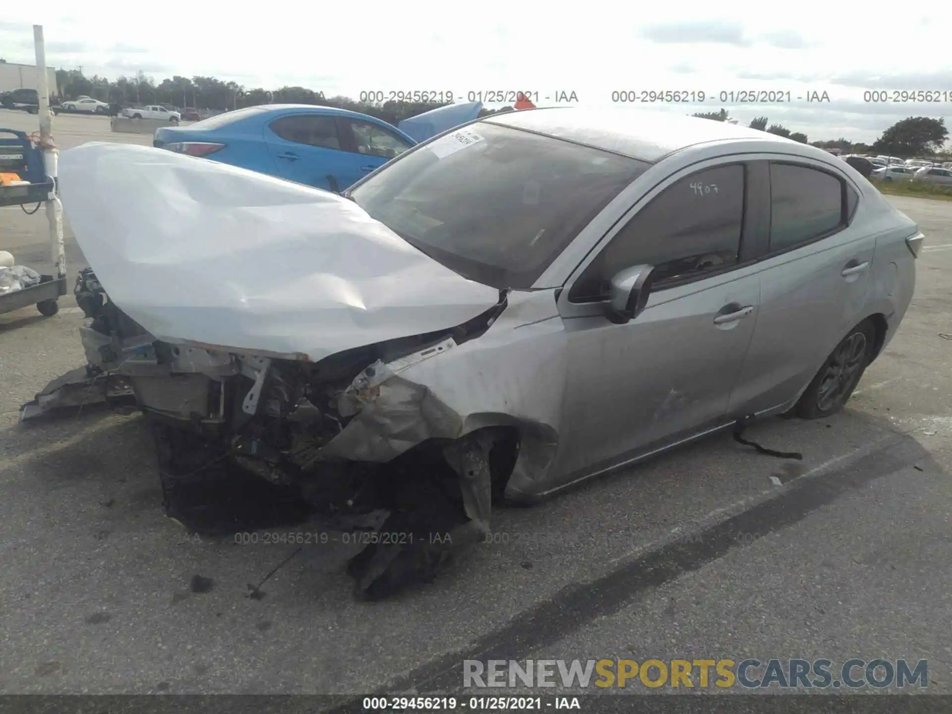 2 Photograph of a damaged car 3MYDLBYV7KY524907 TOYOTA YARIS SEDAN 2019